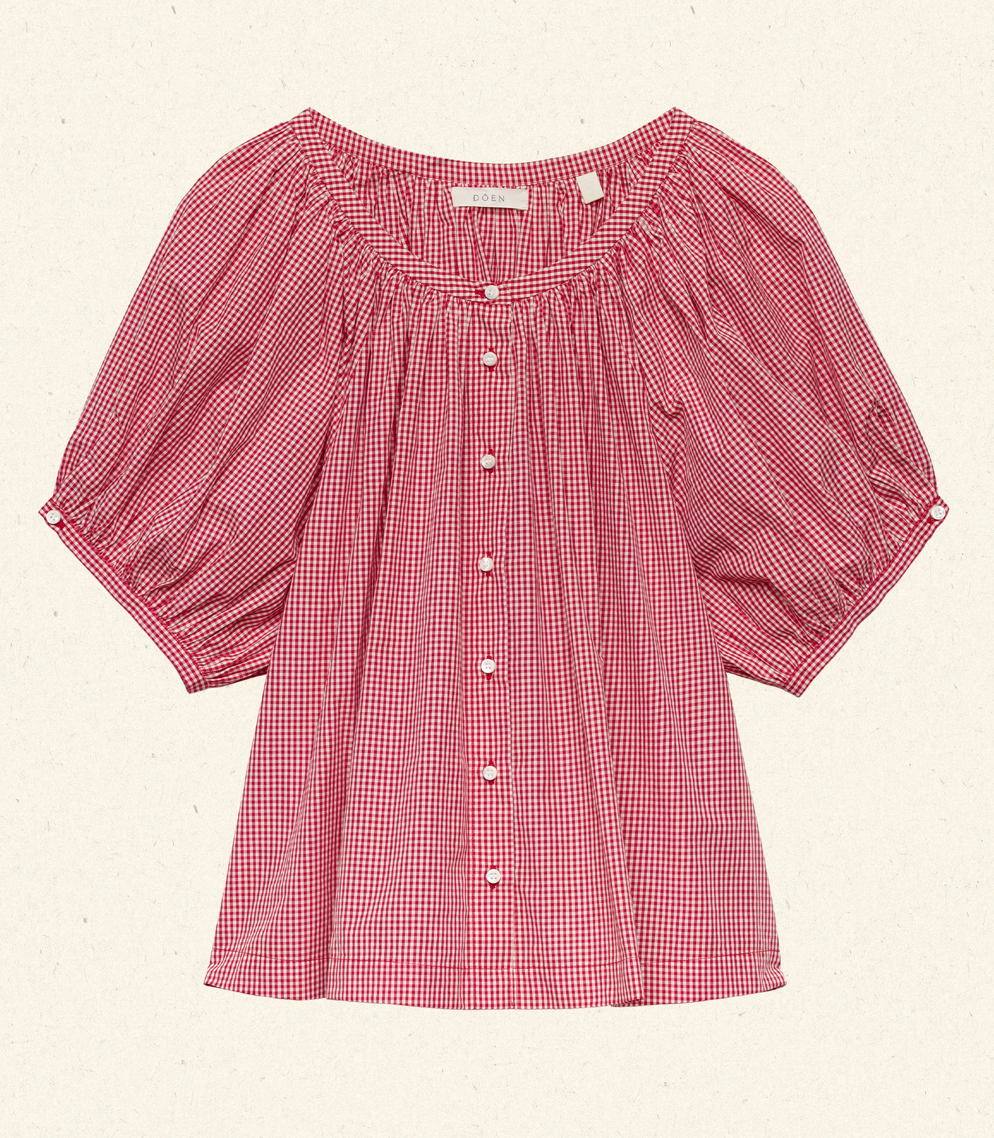 HMD -- JUNE TOP -- CERISE PARIS GINGHAM