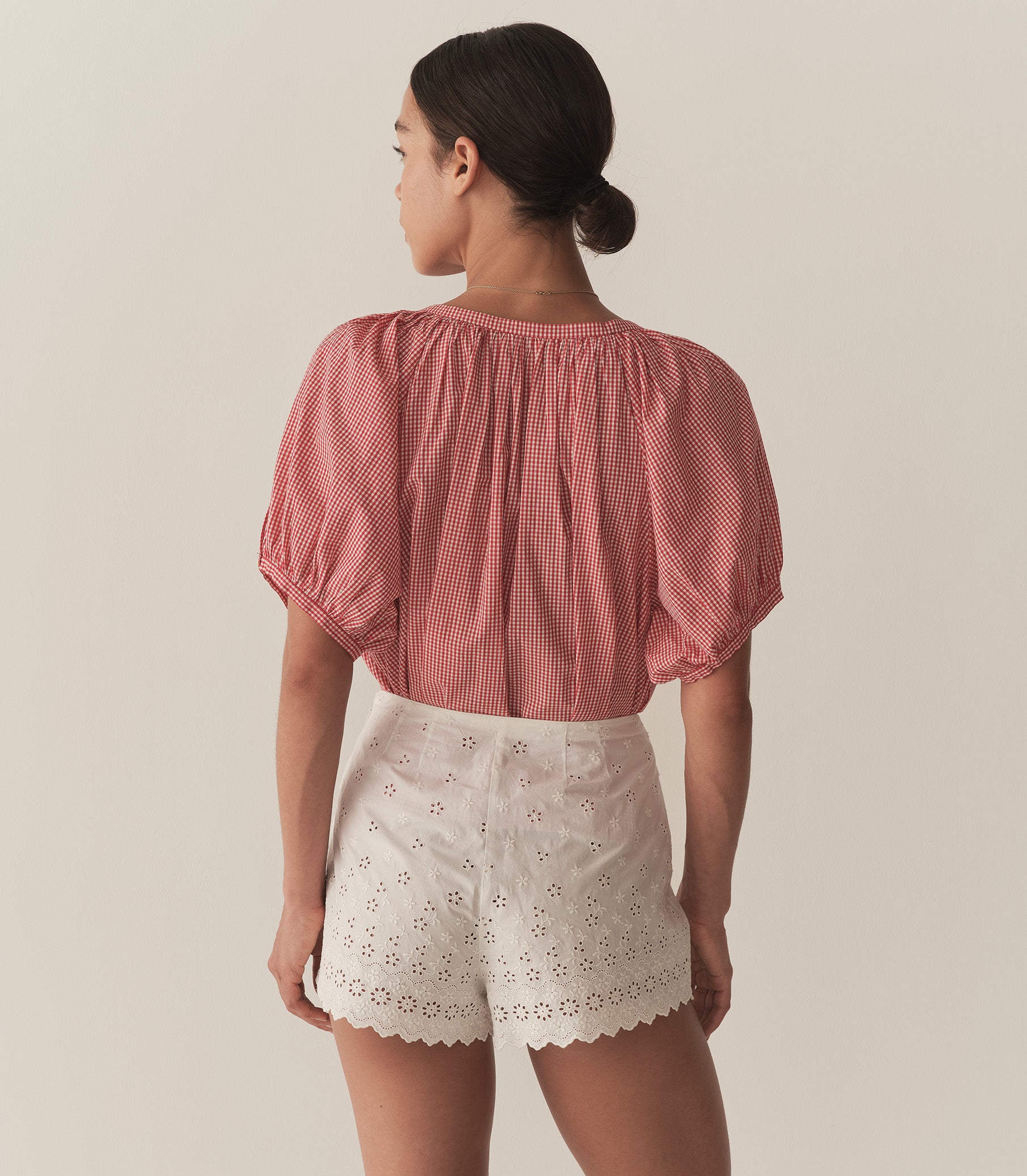 JUNE TOP -- CERISE PARIS GINGHAM view 4