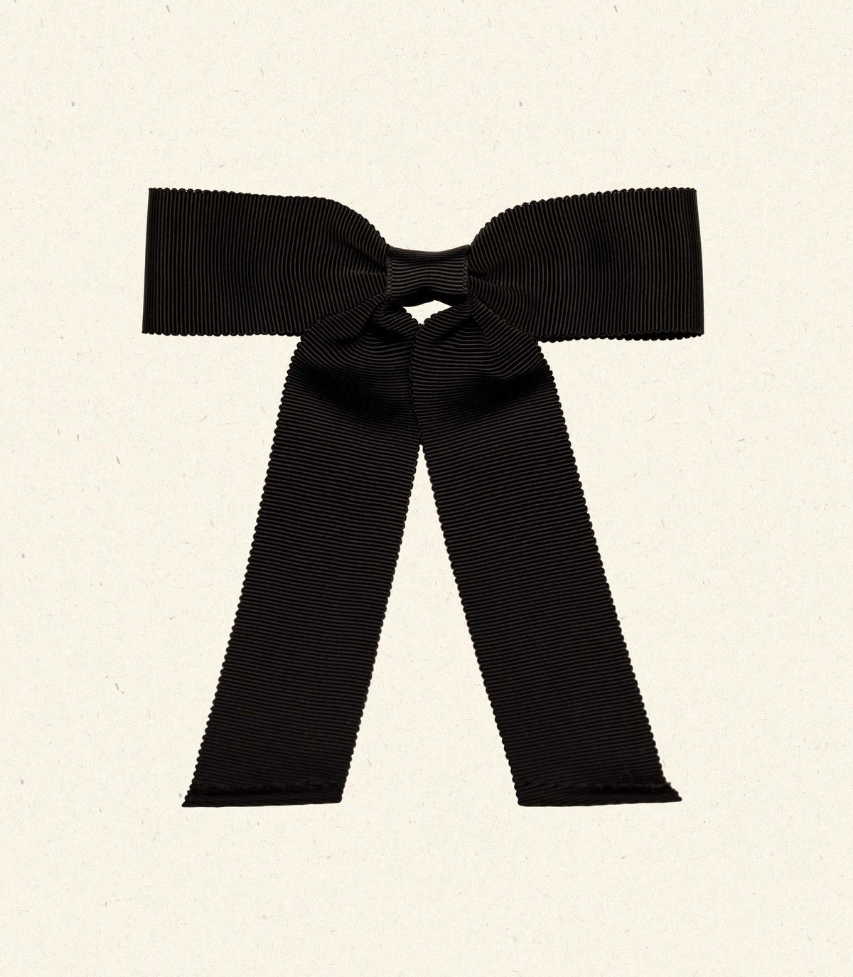 HMD -- LALA BOW BARRETTE -- BLACK GROSGRAIN