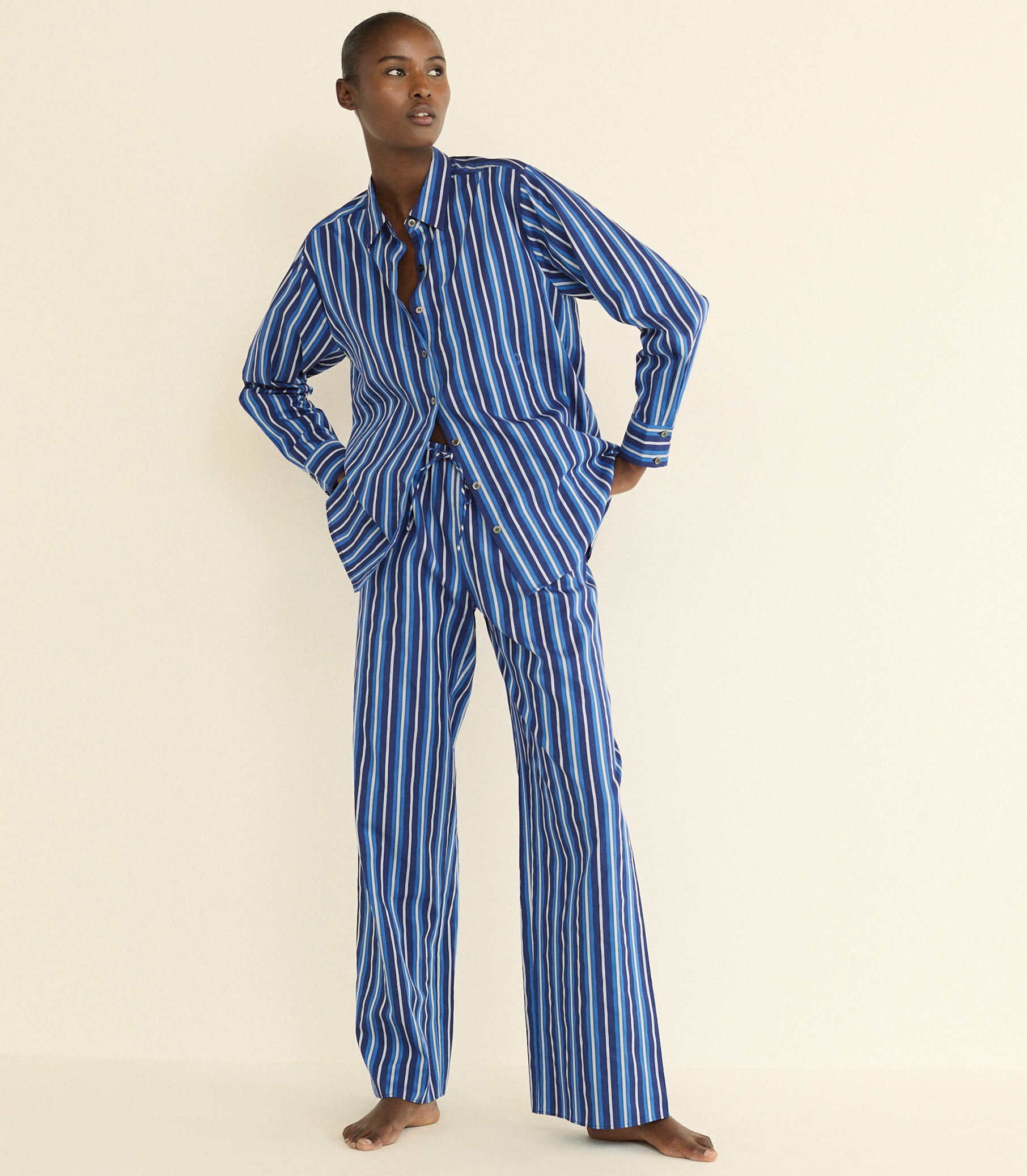 Lavona Drawstring Pant - Marceau Stripe | DÔEN