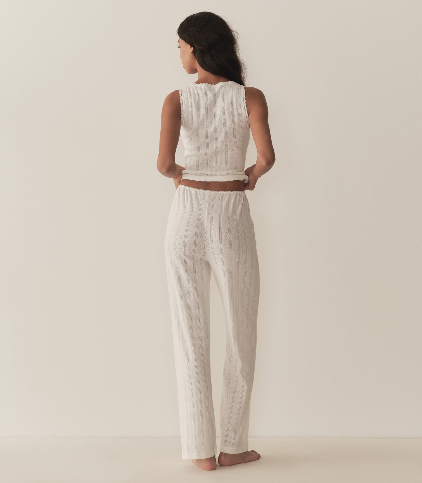 LAVON POINTELLE PANT -- SALT