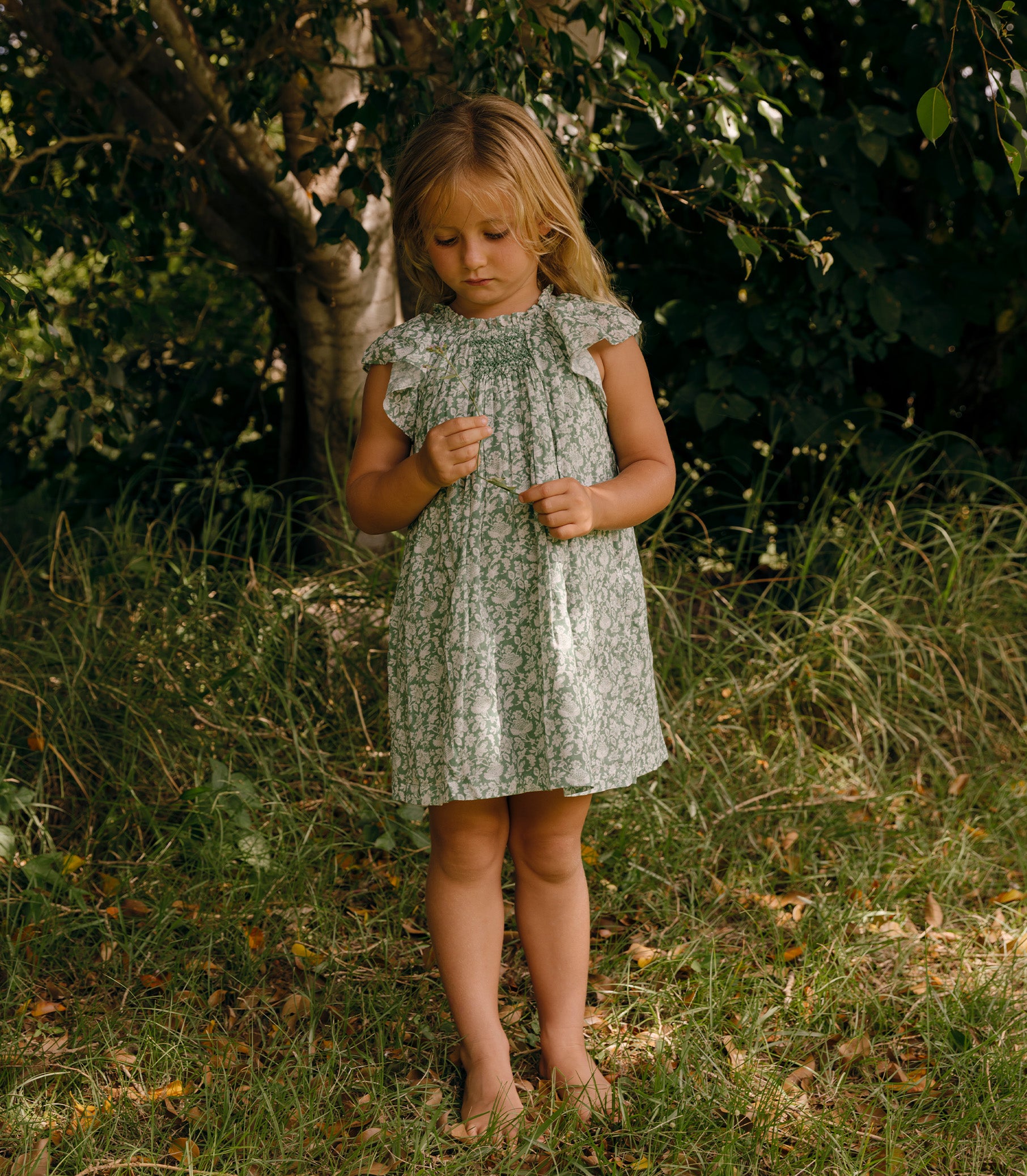 LIESEL DRESS -- PERIDOT TEA FLORAL view 4
