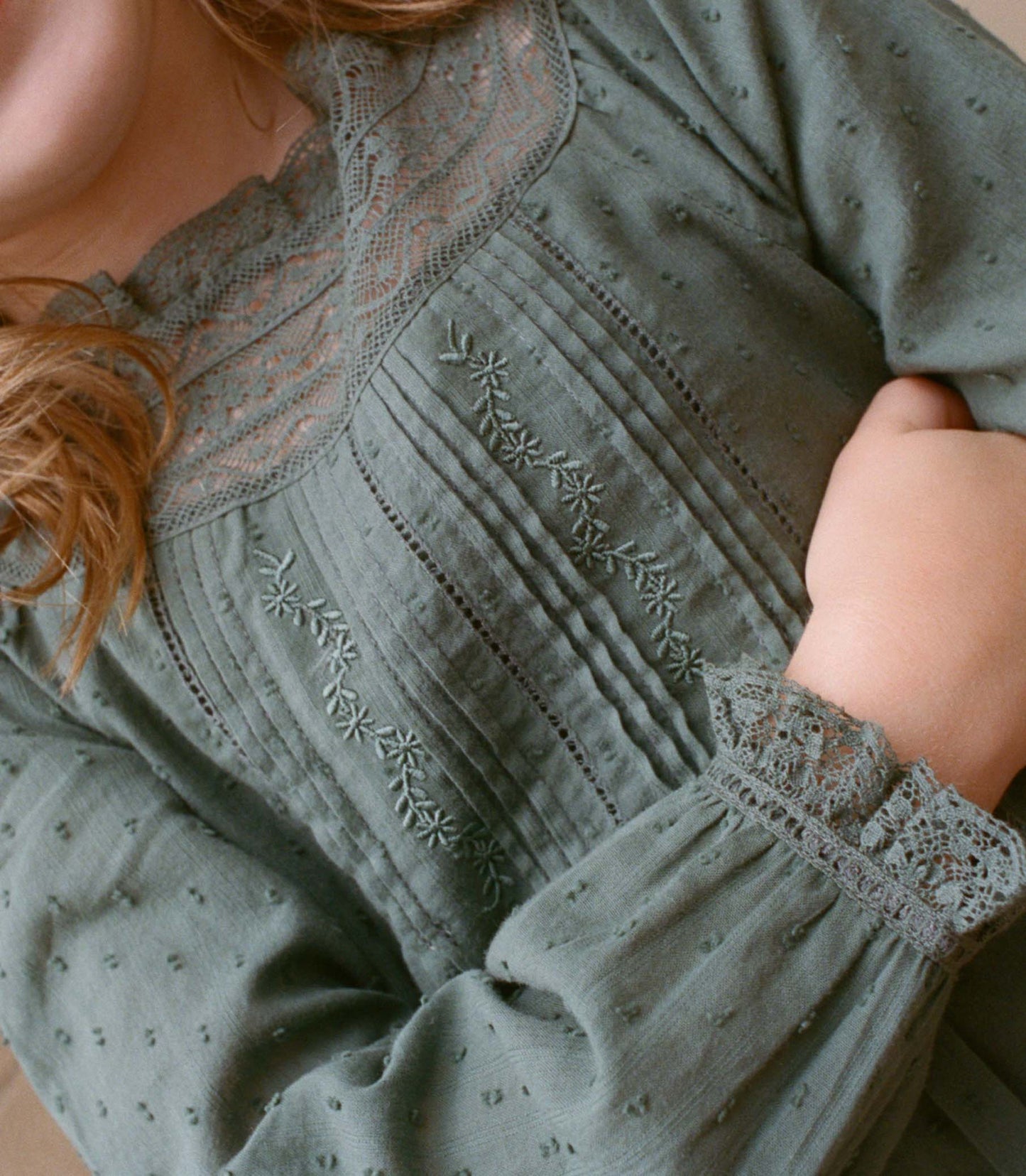 LILIA DRESS -- DUSTY PINE
