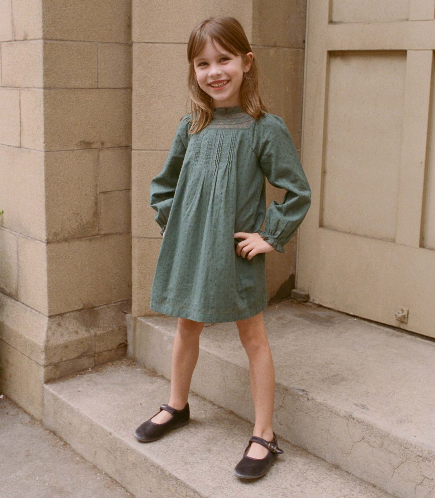 LILIA DRESS -- DUSTY PINE