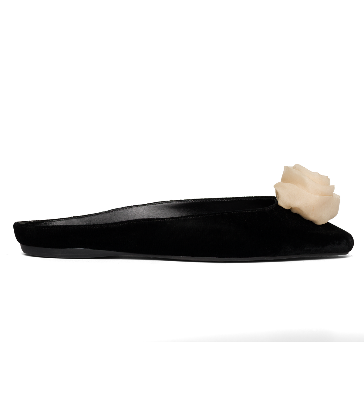 LILLIA SLIPPER -- BLACK VELVET