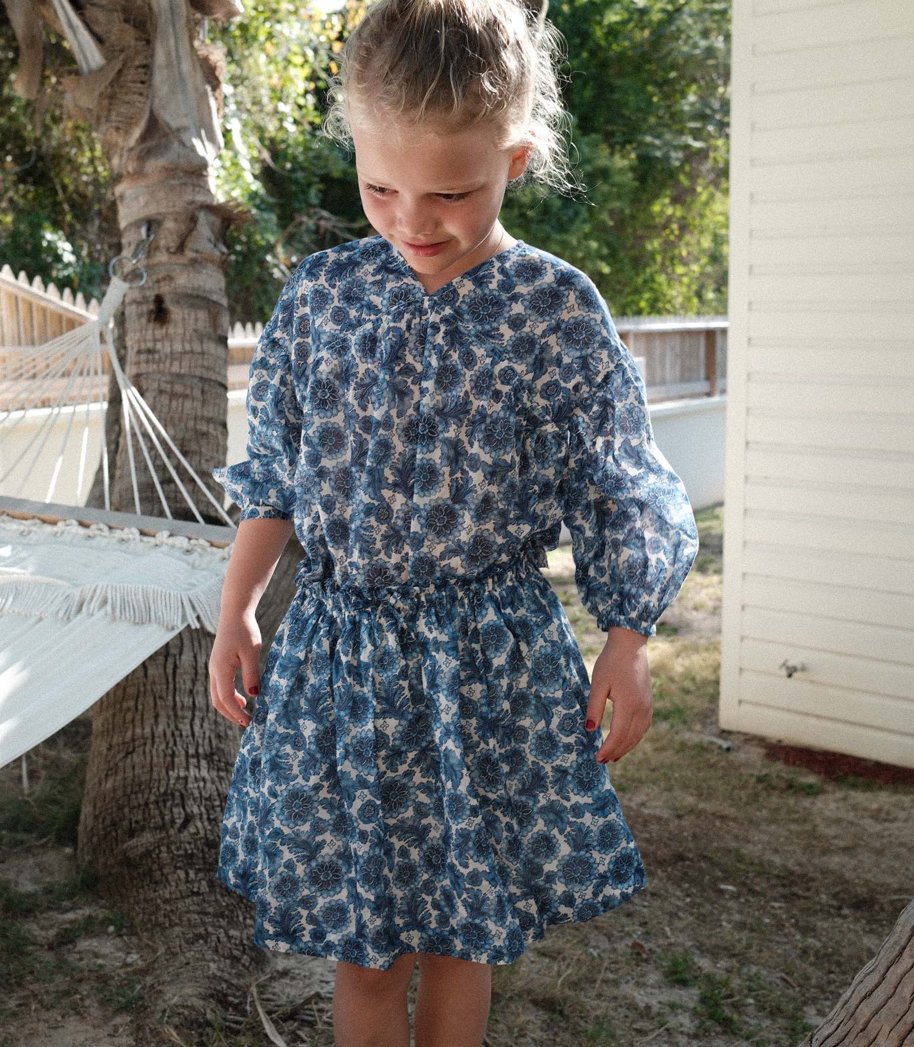 MILIANNE SKIRT -- BLEU SOLEIL FLEURIT view 2