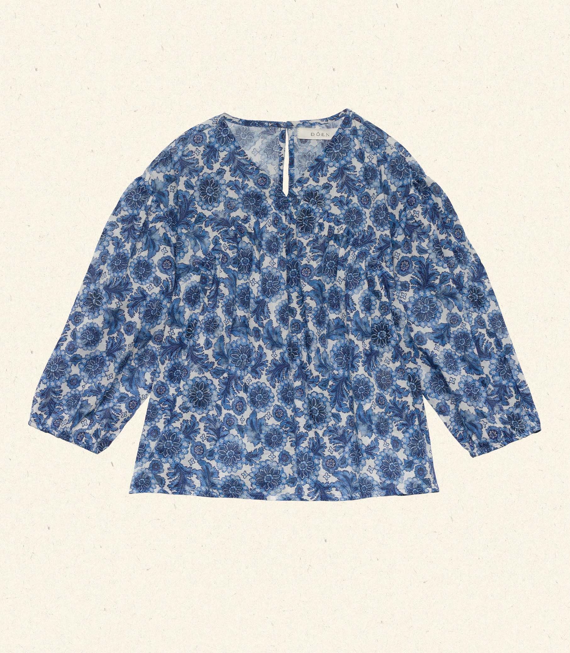 LITTLE MARCHE TOP -- BLEU SOLEIL FLEURIT view 7