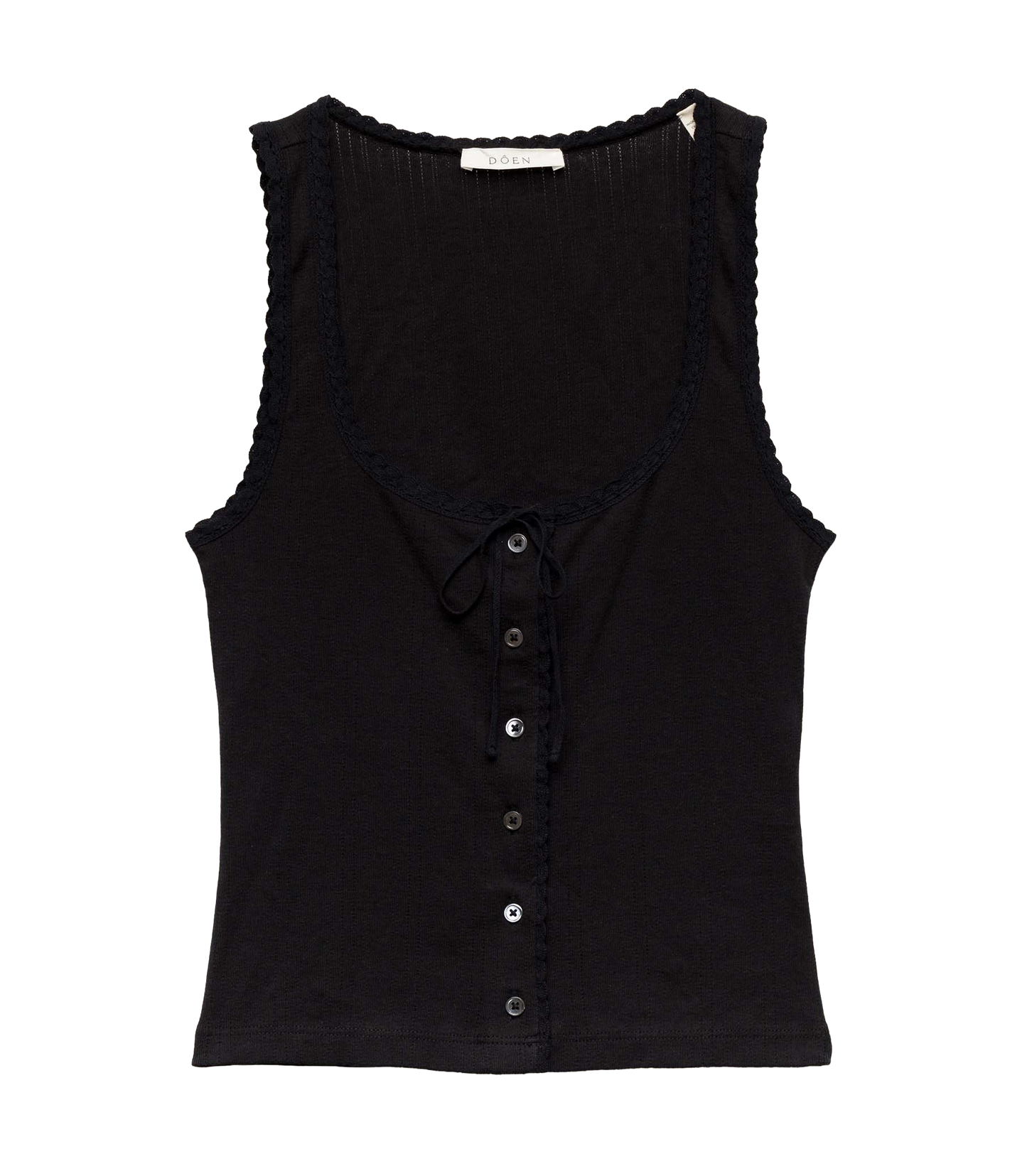 LOIS TANK -- BLACK QUELLE JOLIE POINTELLE