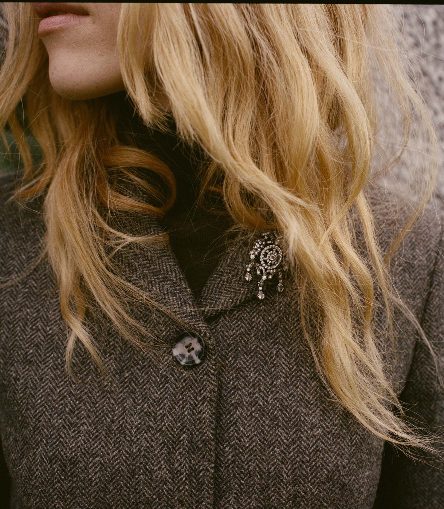 LUMINA BROOCH -- ANTIQUE NICKEL