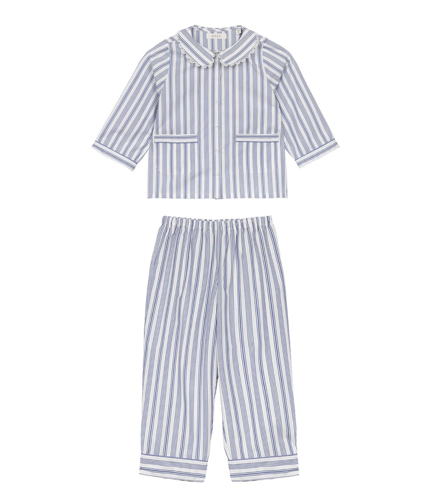 LEAF PLAYSUIT -- INDIGO SORRENTO STRIPE
