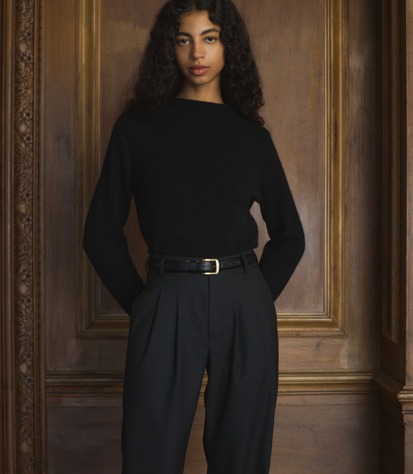 MAIRE CASHMERE SWEATER -- BLACK