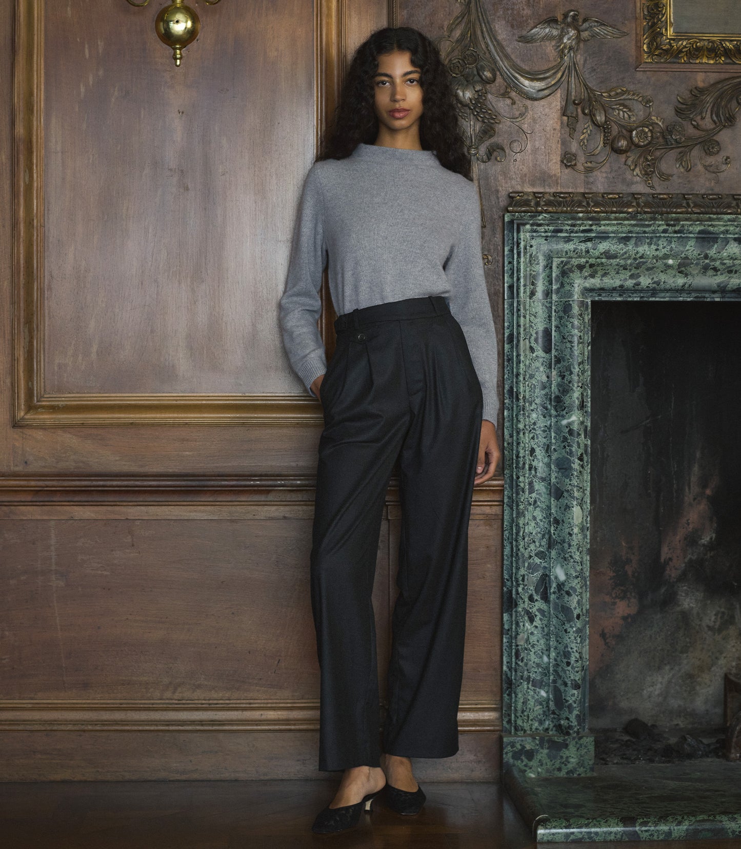 MAIRE CASHMERE SWEATER -- CLOUD GREY