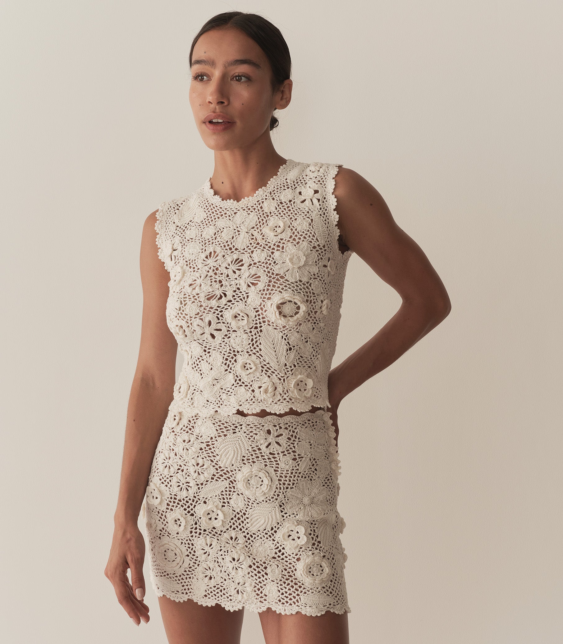 MARITZA SKIRT -- PEARL view 2