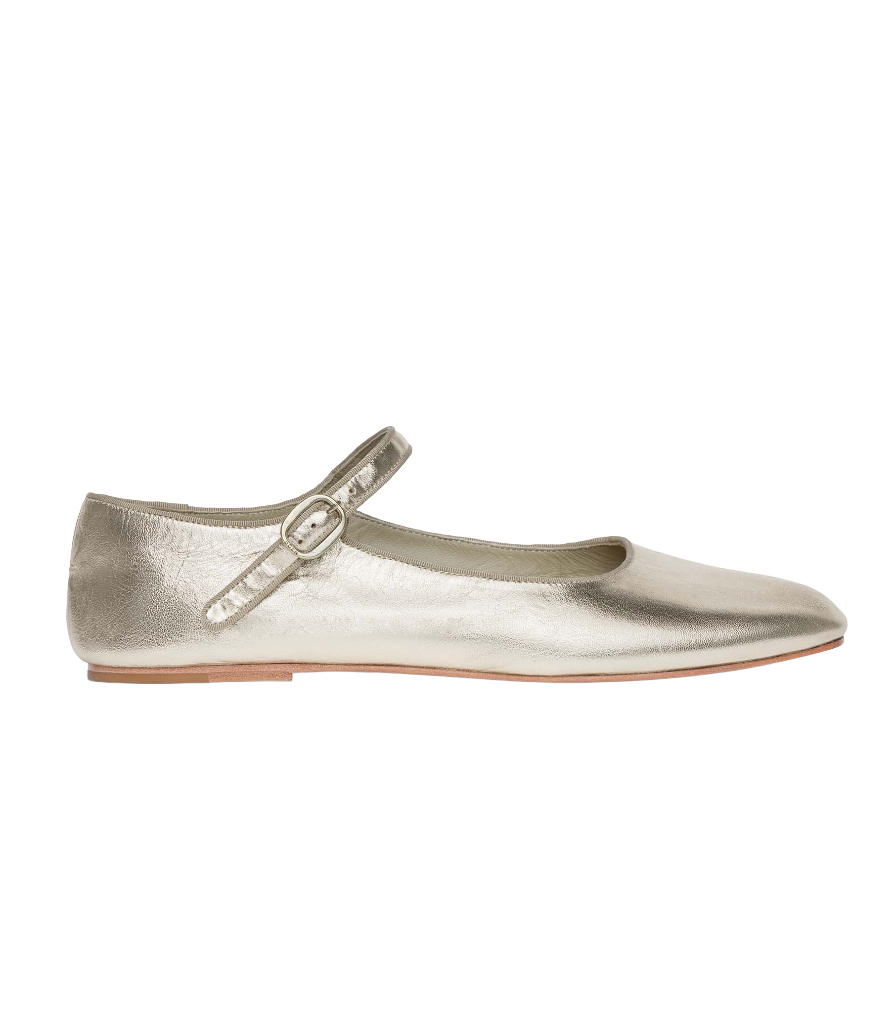 MARY JANE SLIPPER -- PLATINUM METALLIC NAPPA view 4
