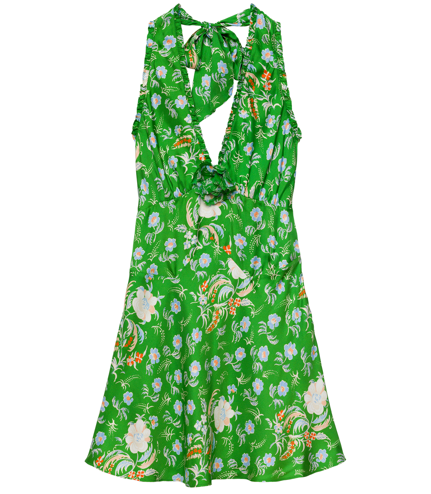 MAZARIN MINI DRESS -- EMERALD HOLLYHOCK HILLS