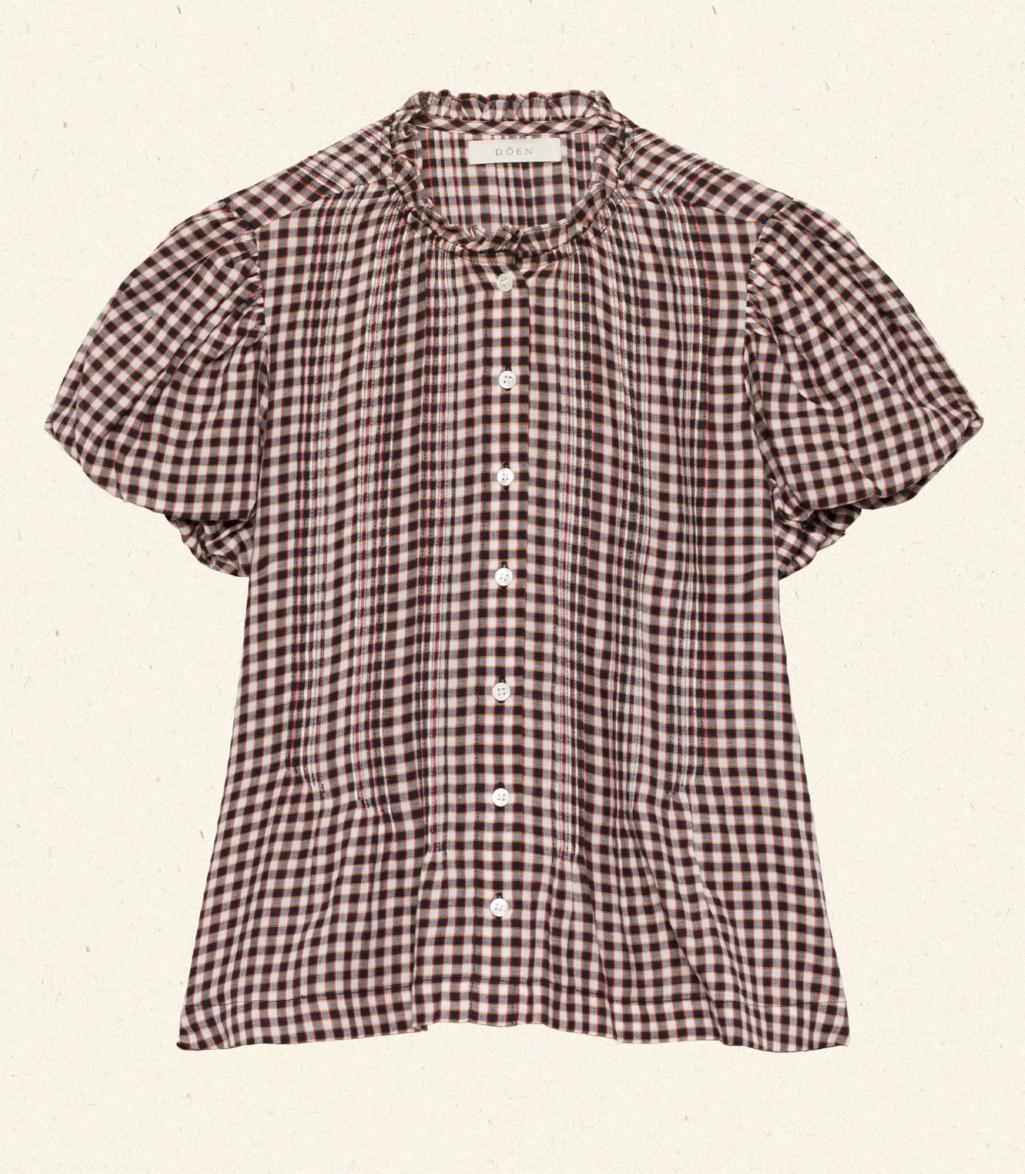 MILLIE TOP -- DELPHINE PLAID