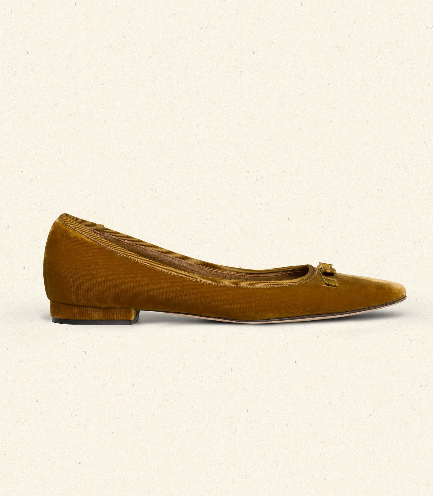ODETTE BALLET FLAT -- CURRY VELVET