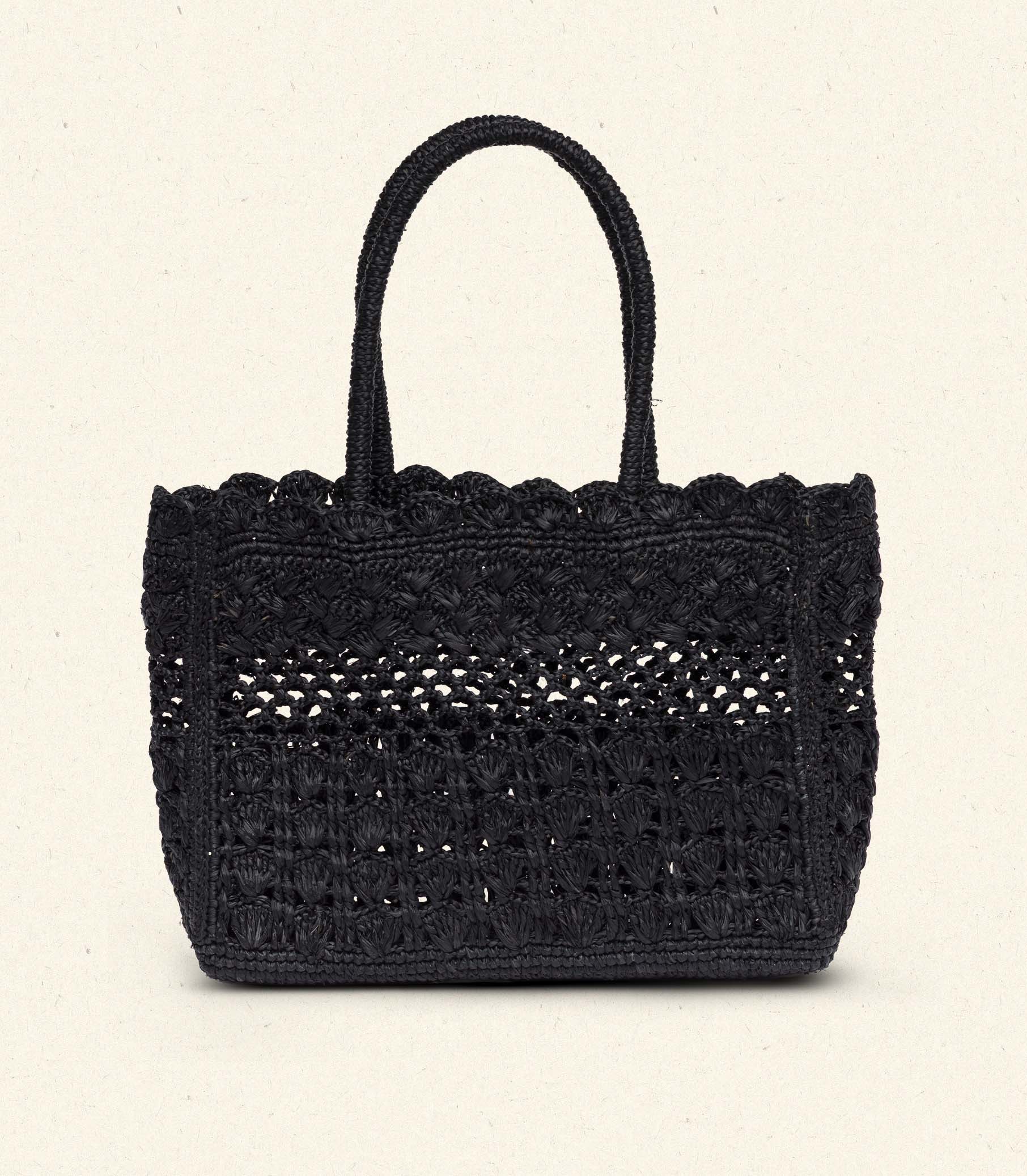 ORLA BAG -- BLACK RAFFIA view 6