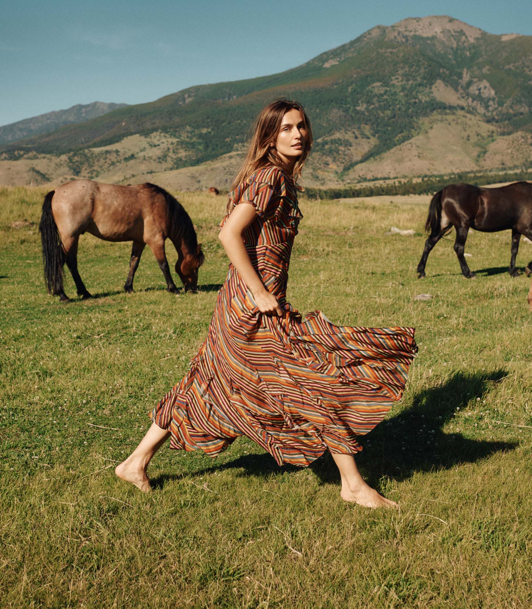 ORPHELIA DRESS -- HEDY STRIPE view 2