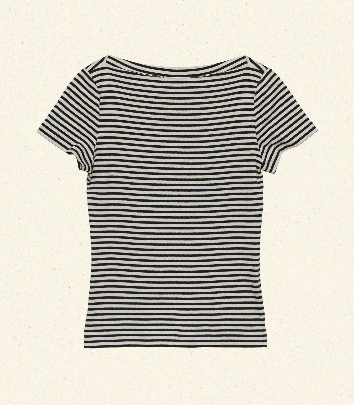 HMD -- PAULINE TEE -- BLACK VENETIA STRIPE