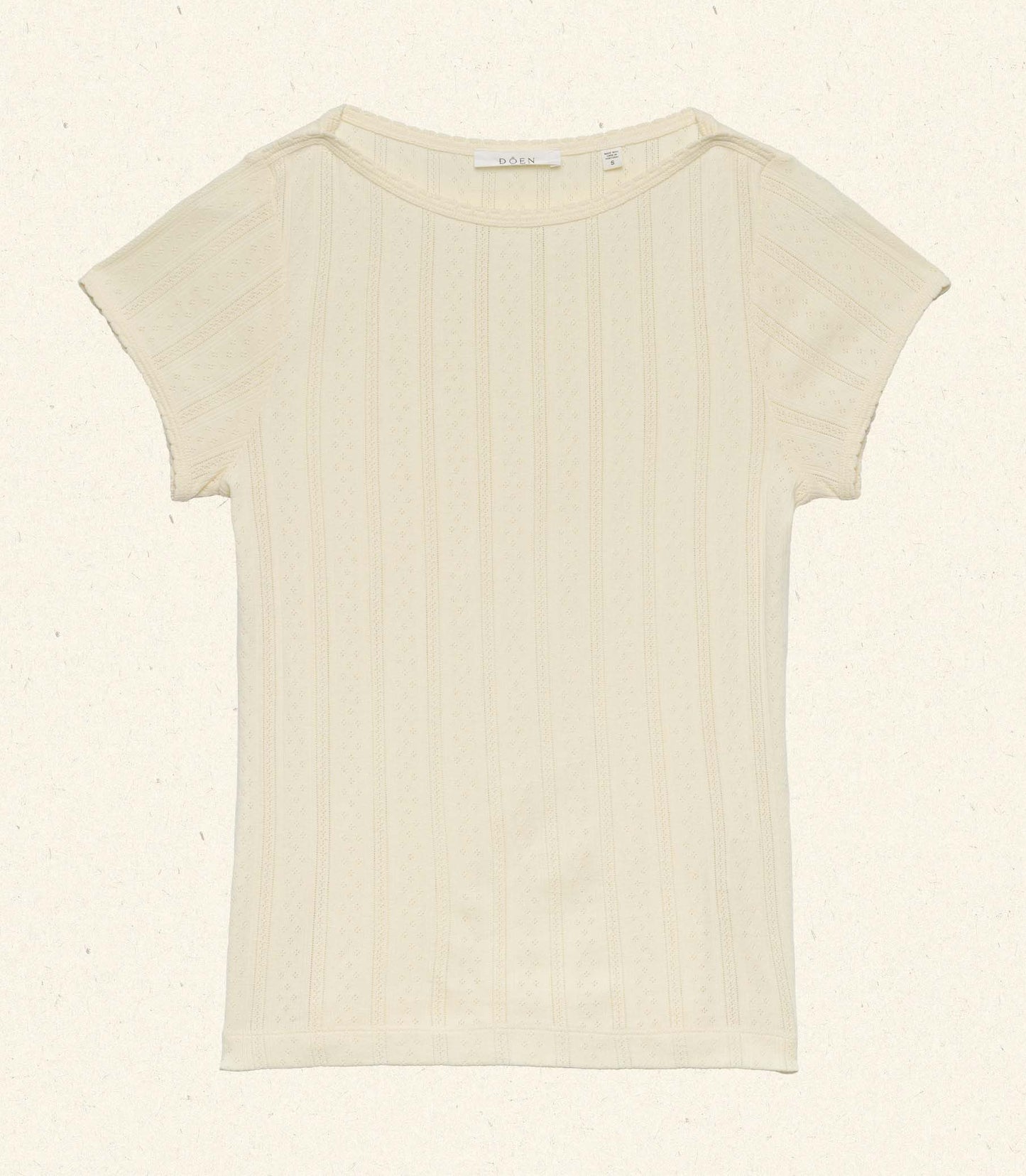 HMD -- PAULINE TEE -- CREME CITRON QUELLE JOLIE POINTELLE
