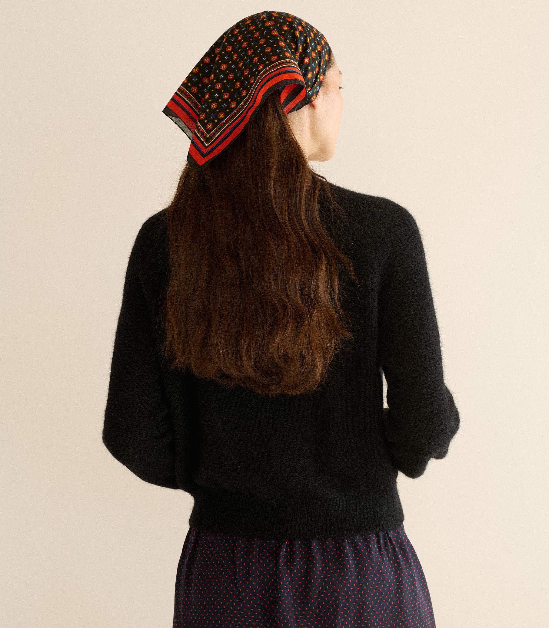 PETIT PENNY BANDANA -- NOIR MONTMARTRE FOULARD view 7