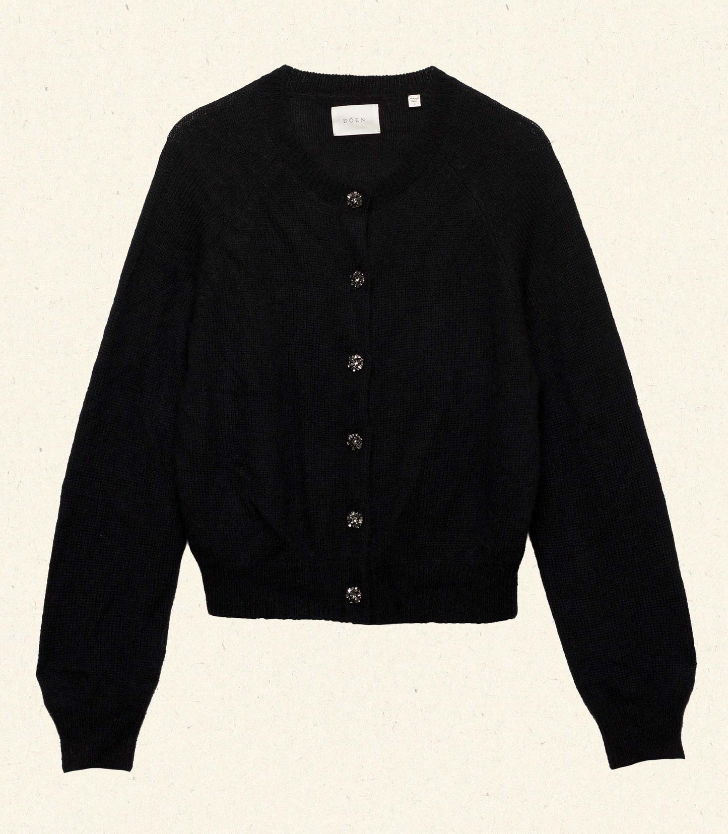 PETRA CRYSTAL CARDIGAN -- BLACK