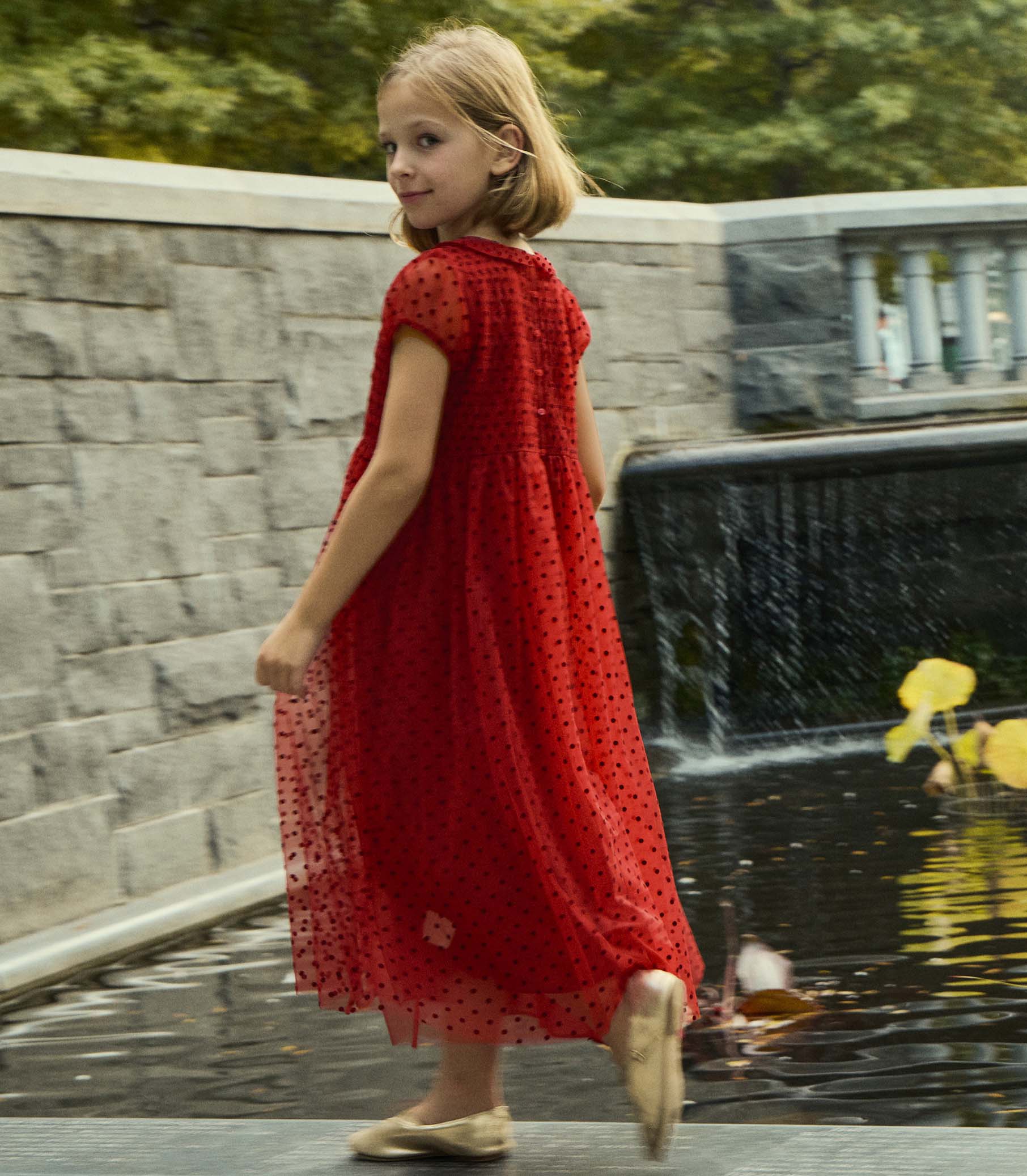 PHANIE DRESS -- ROSSO view 3