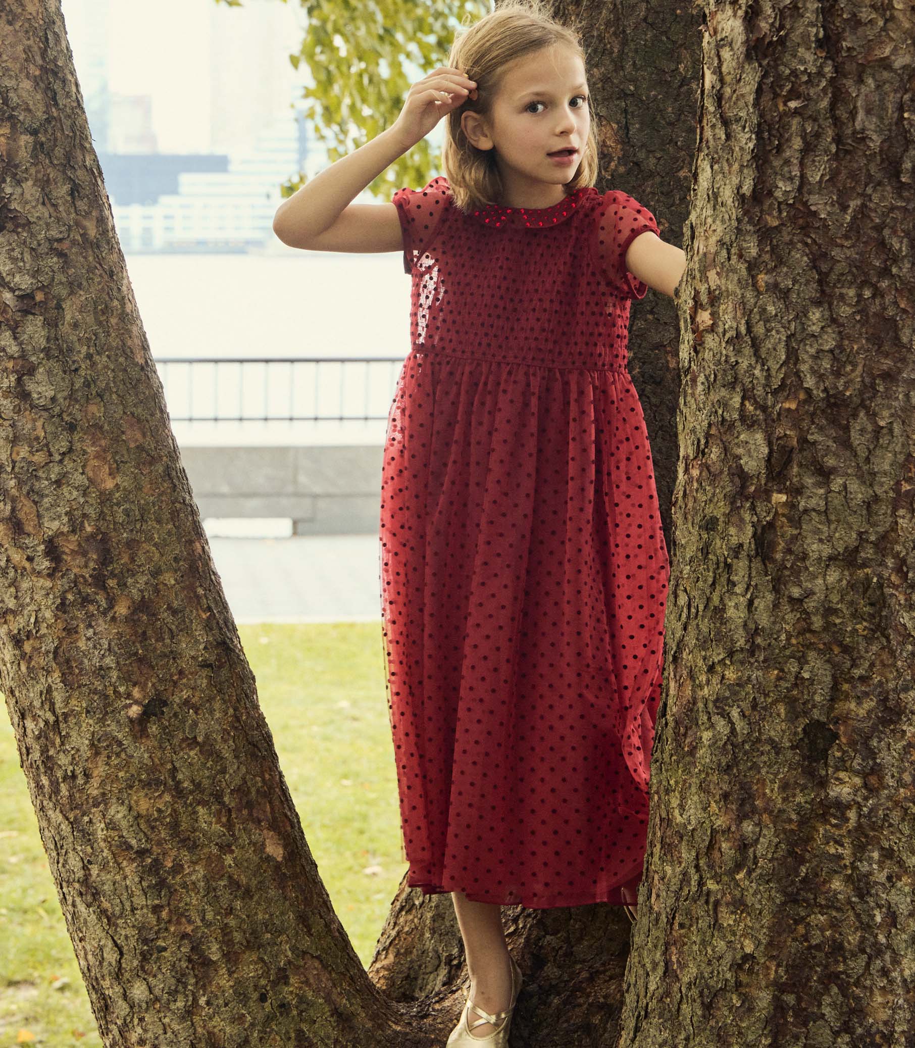 PHANIE DRESS -- ROSSO view 5