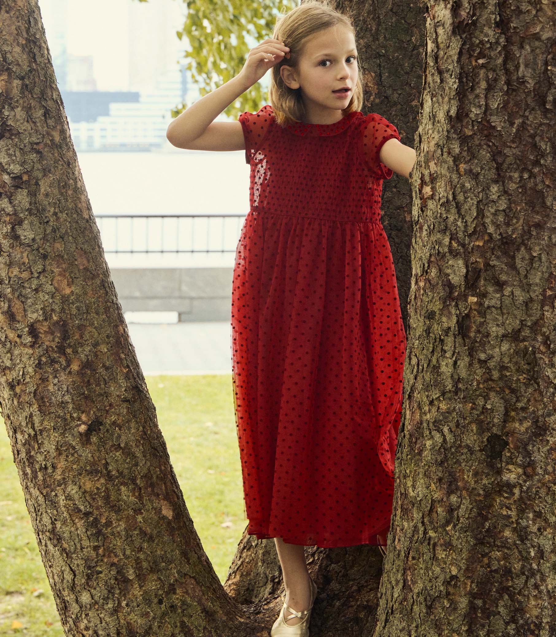 PHANIE DRESS -- ROSSO view 5