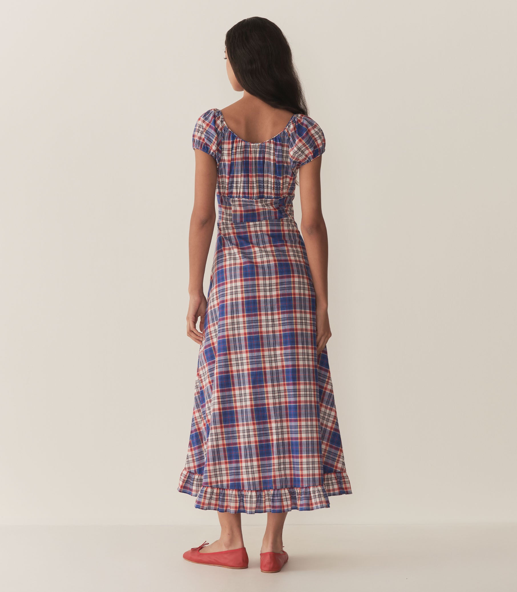 RAMONA DRESS -- COTE D’AZUR PLAID view 3