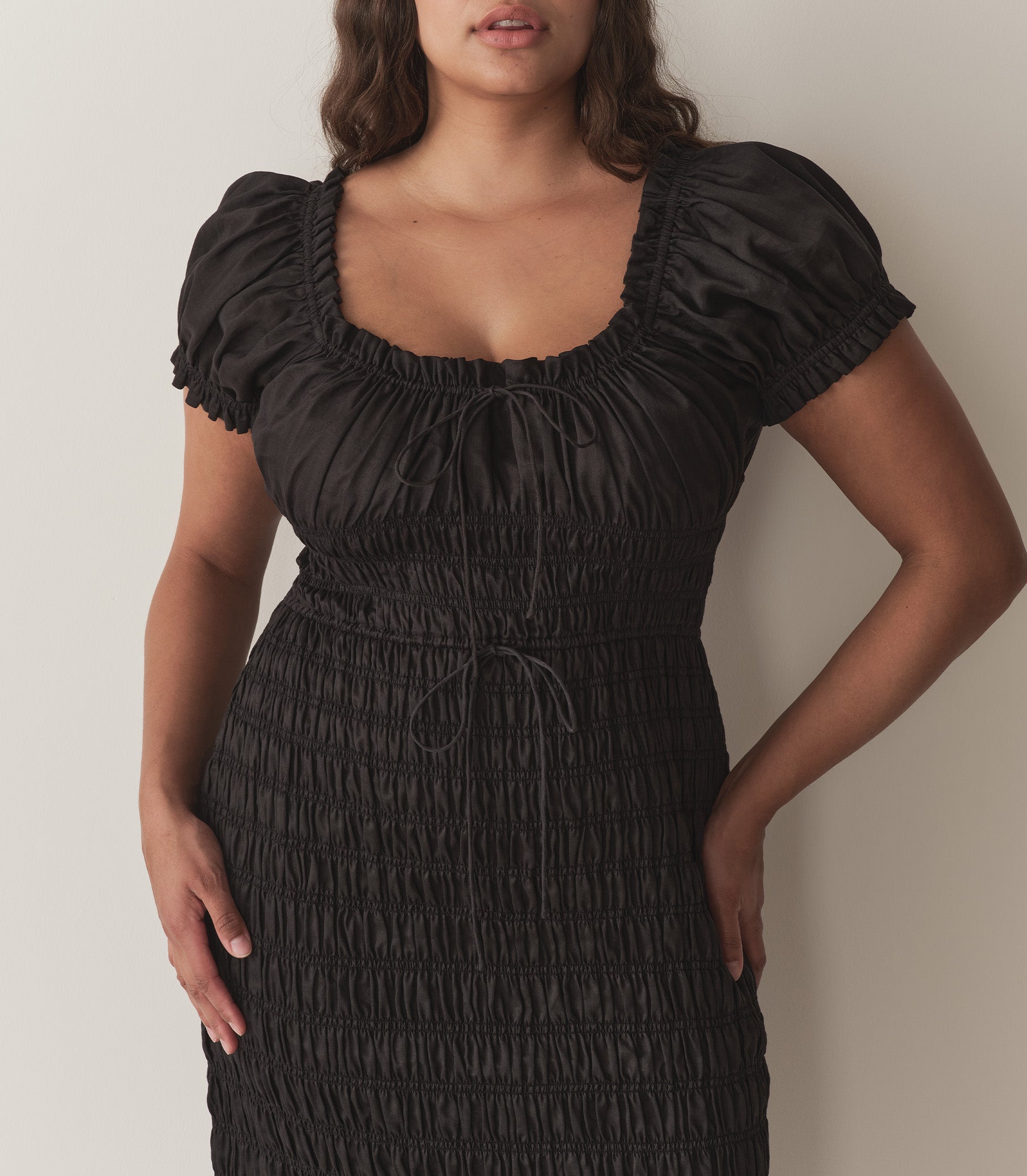 ROSALYNN DRESS -- BLACK view 2