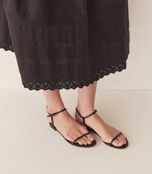 SARTENE SANDAL -- BLACK NAPPA