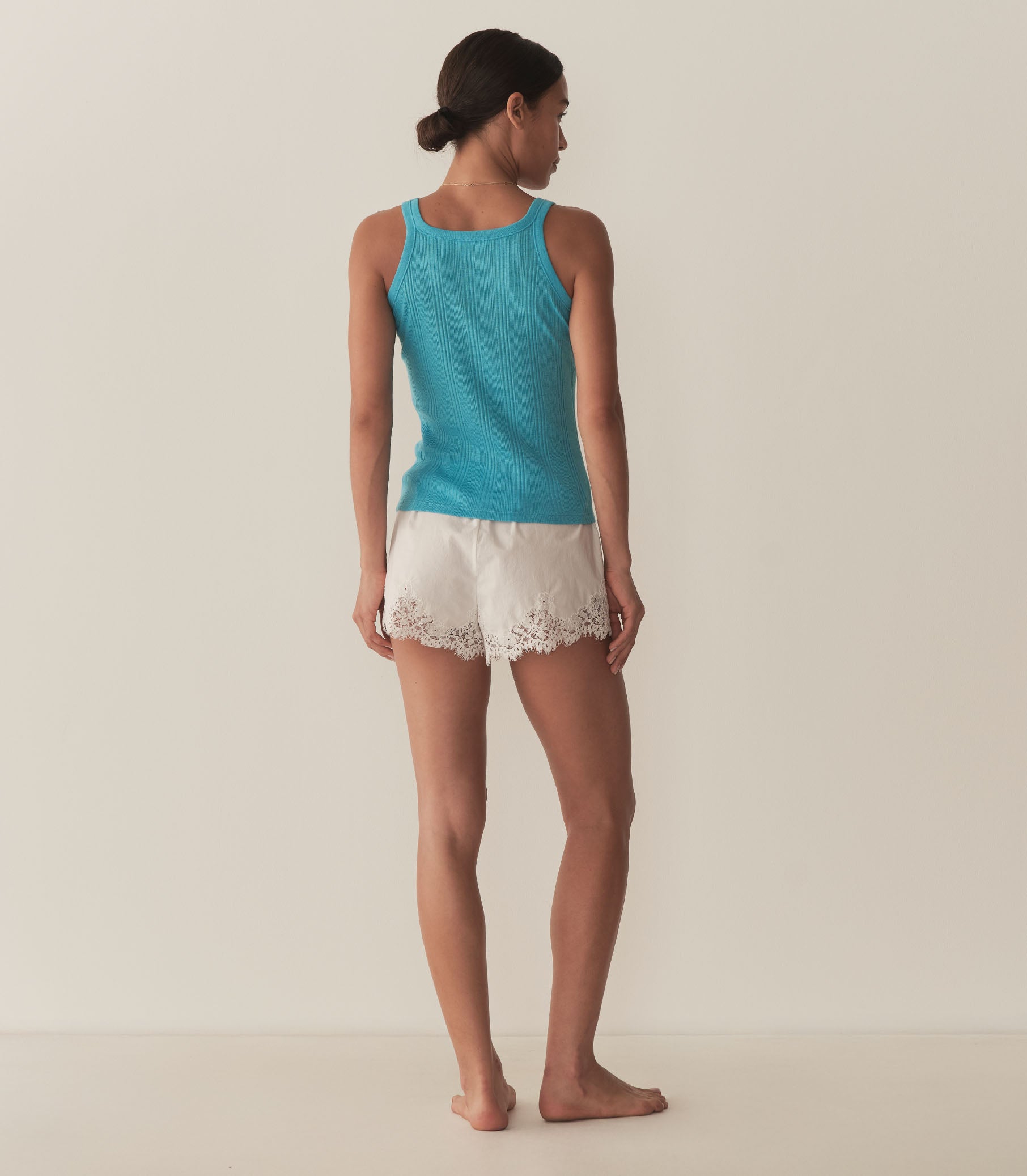 SEINE CASHMERE TANK -- MEDITERRANEAN SEA view 3