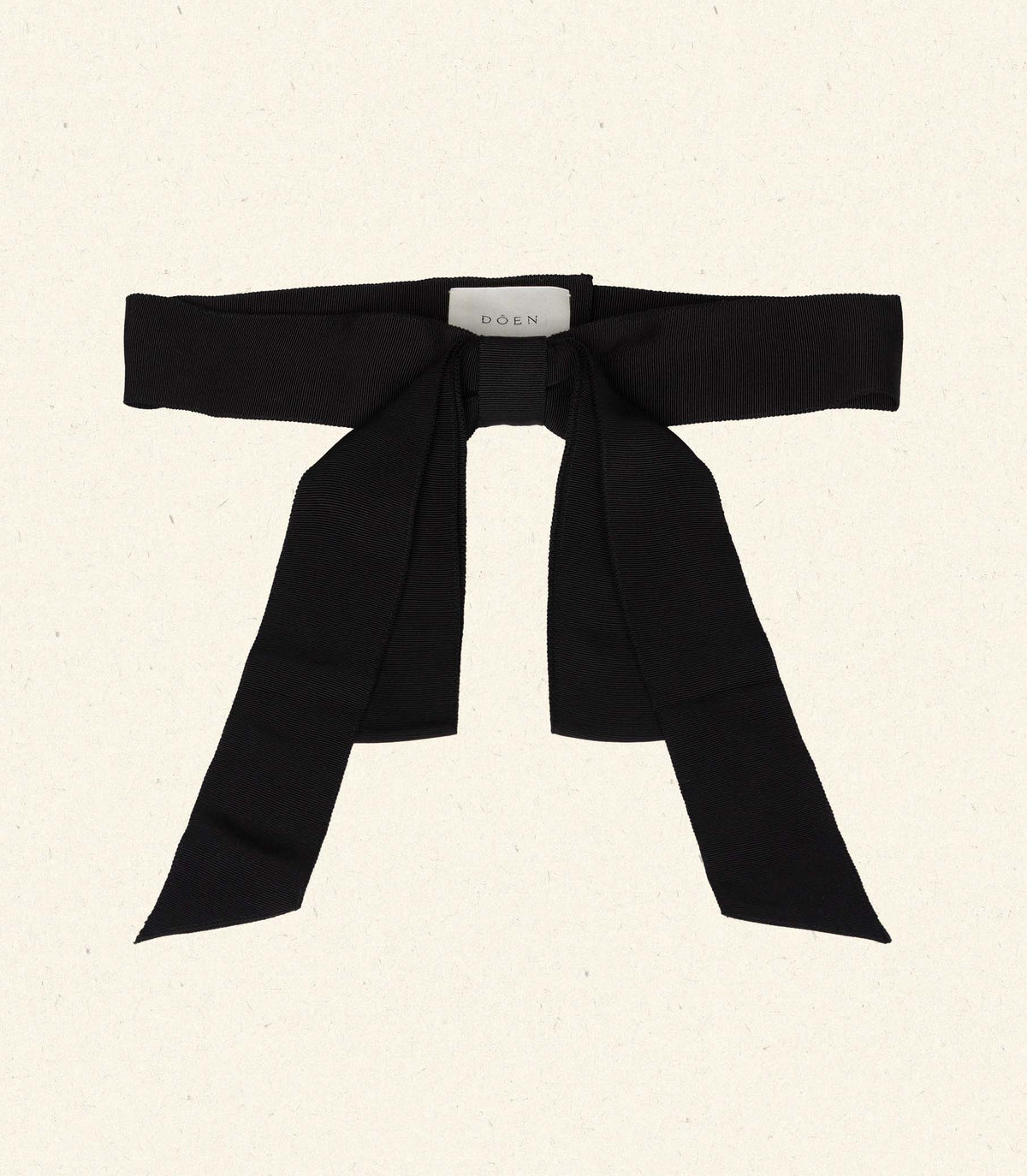 HMD -- SENNA BOW BELT -- BLACK GROSGRAIN