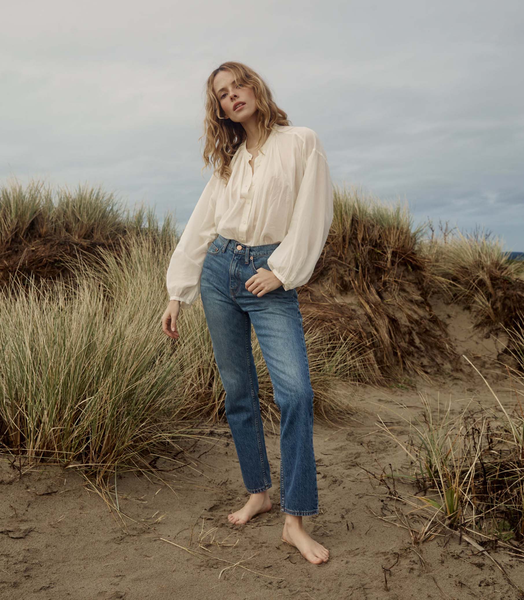 THE JANE BLOUSE -- SALT view 5