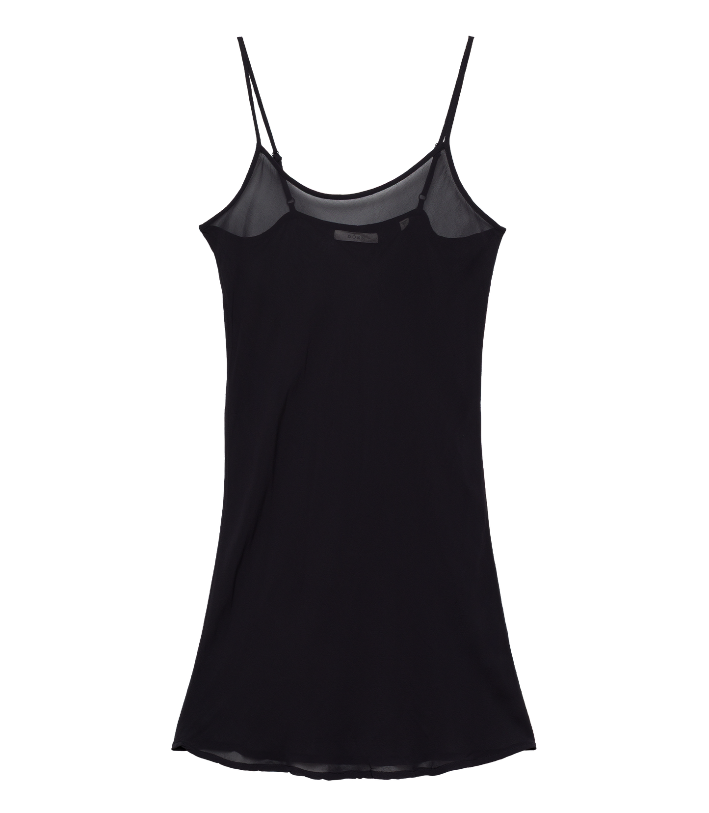 SHORT SCOOP NECK SLIP -- BLACK