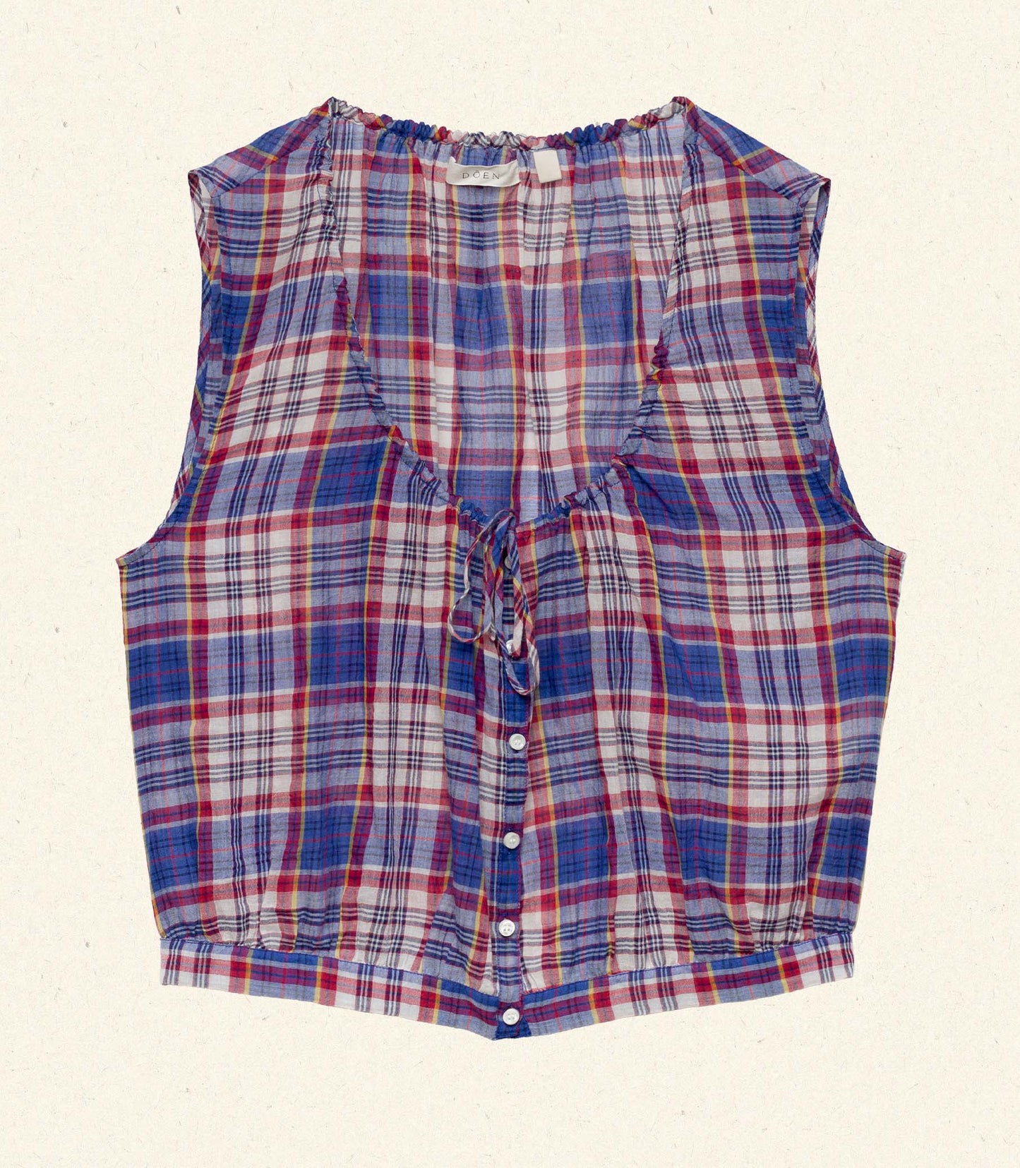 HMD -- THEO TOP -- COTE D'AZUR PLAID