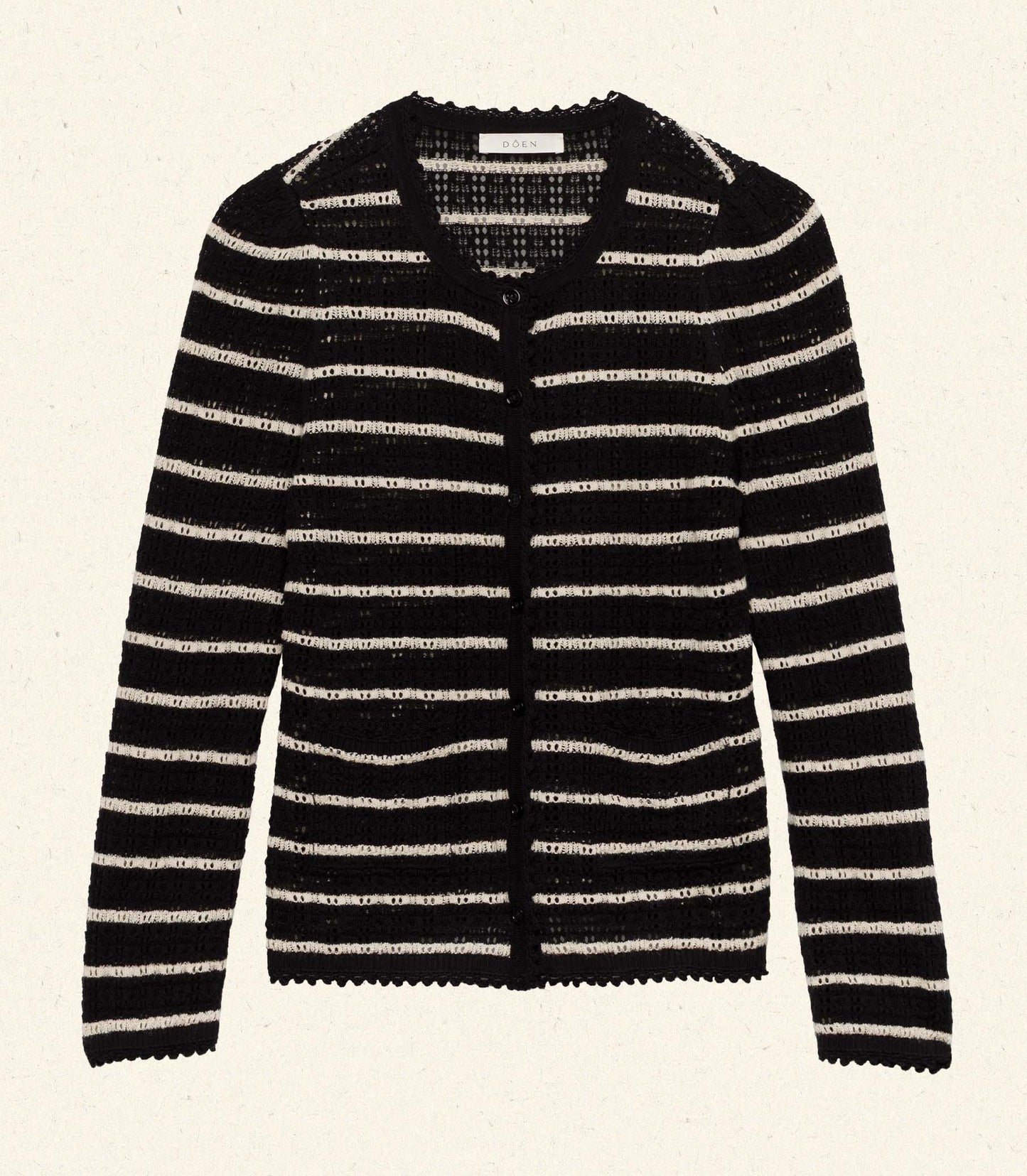 THERESE CARDIGAN -- NOIR ALLAIRE STRIPE