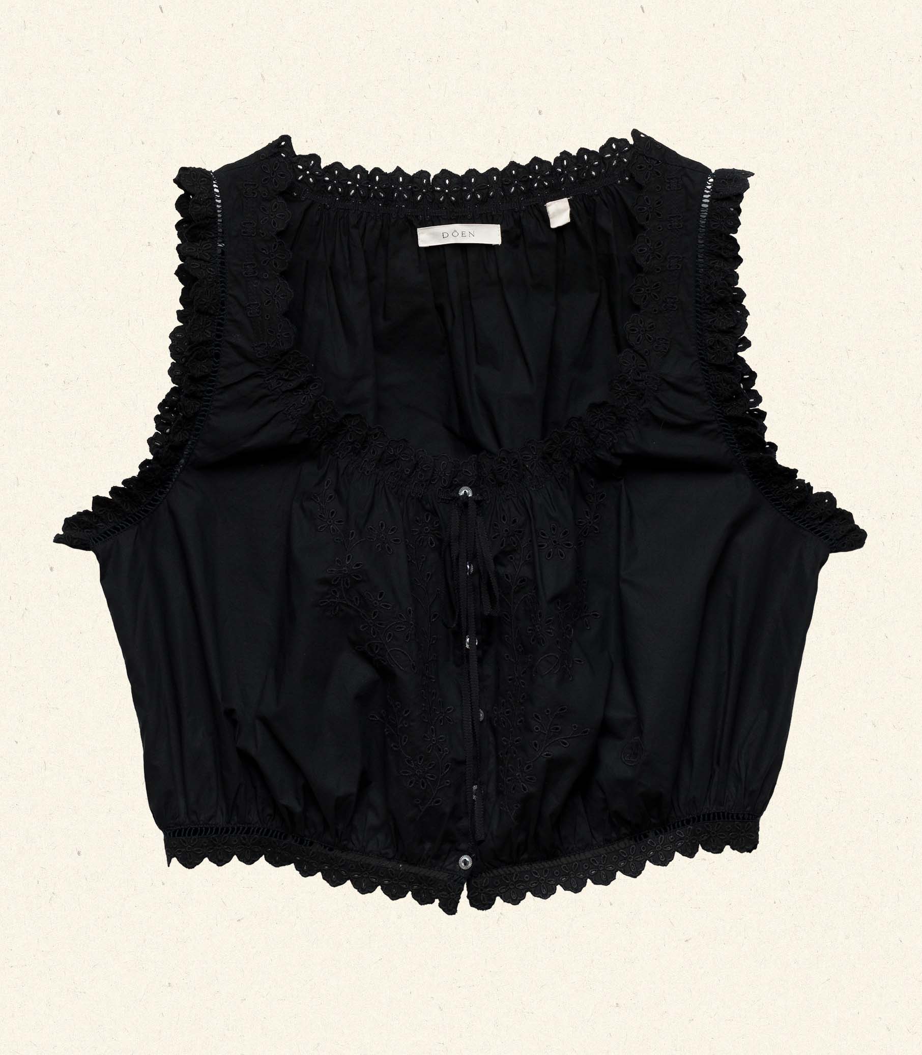 TRAVELER TOP -- BLACK view 7