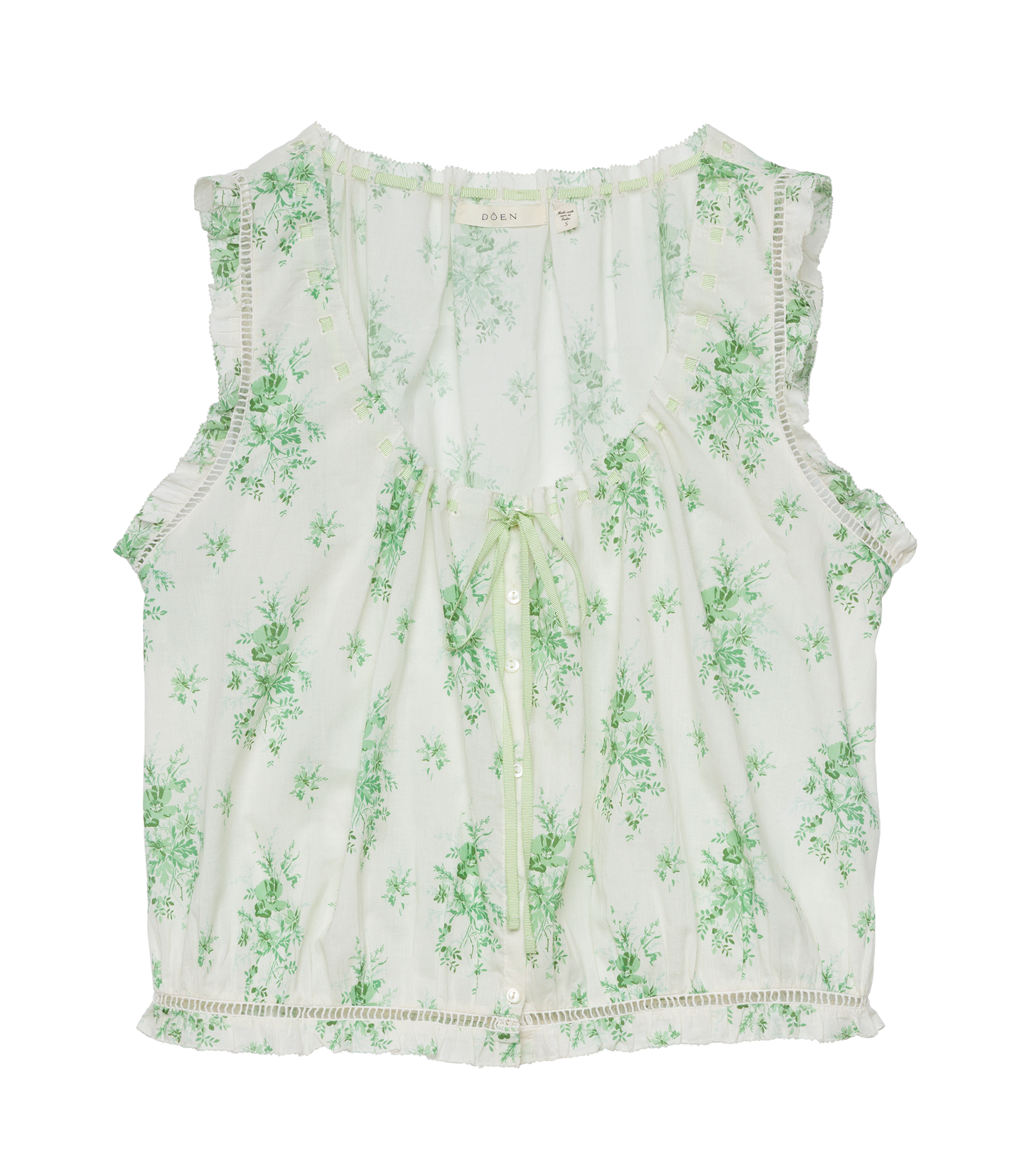 TRAVELER TOP -- VERT PETIT BOUQUET DE CHAMONIX