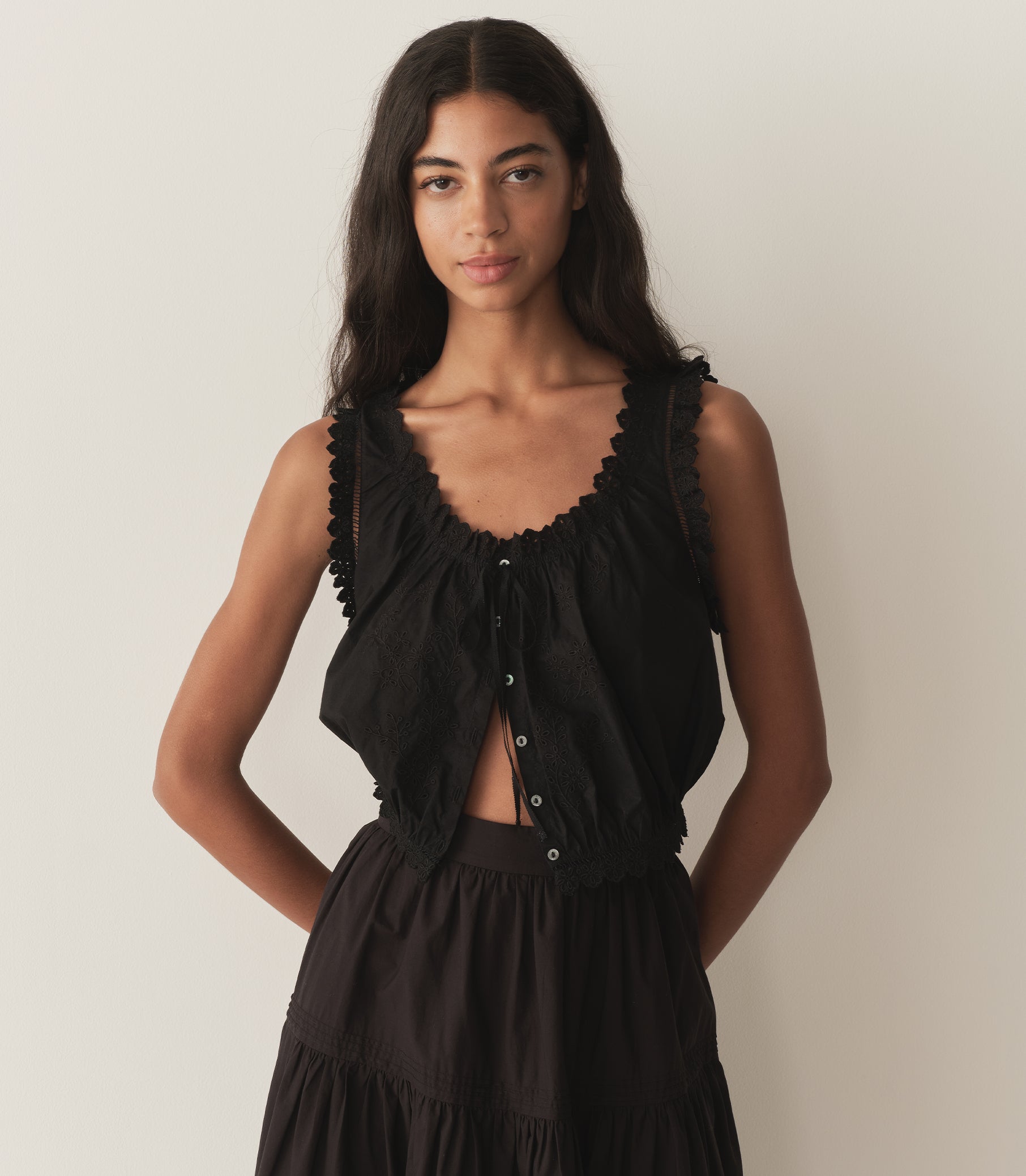 TRAVELER TOP -- BLACK view 3