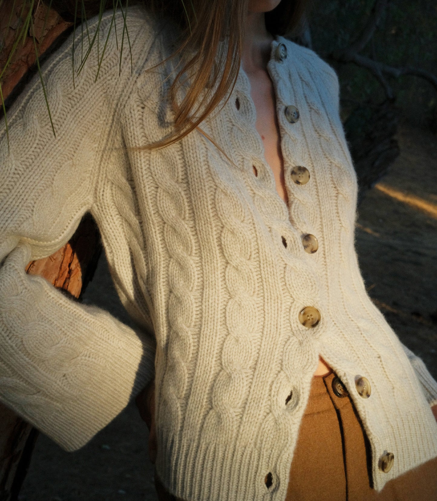 VIRGINIE CASHMERE CARDIGAN -- COTTAGE