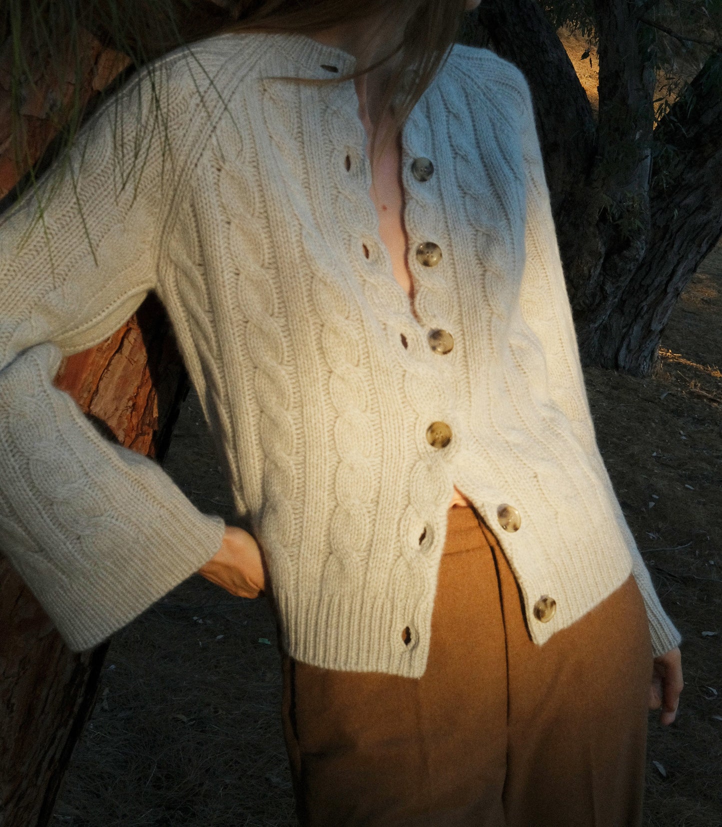 VIRGINIE CASHMERE CARDIGAN -- COTTAGE