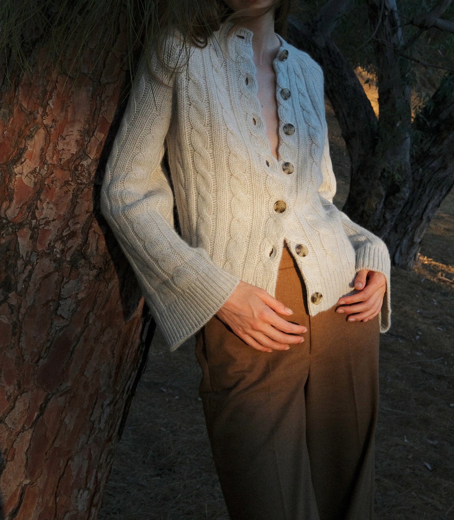 VIRGINIE CASHMERE CARDIGAN -- COTTAGE
