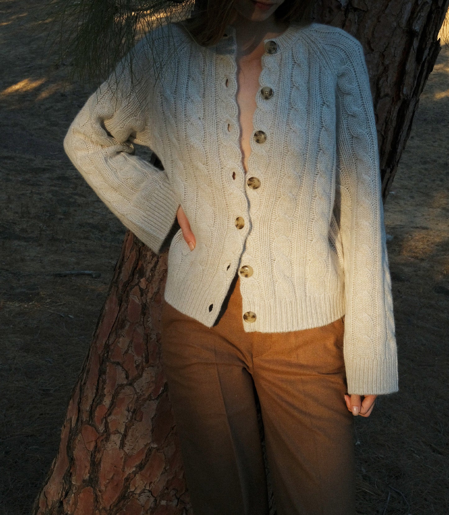 VIRGINIE CASHMERE CARDIGAN -- COTTAGE