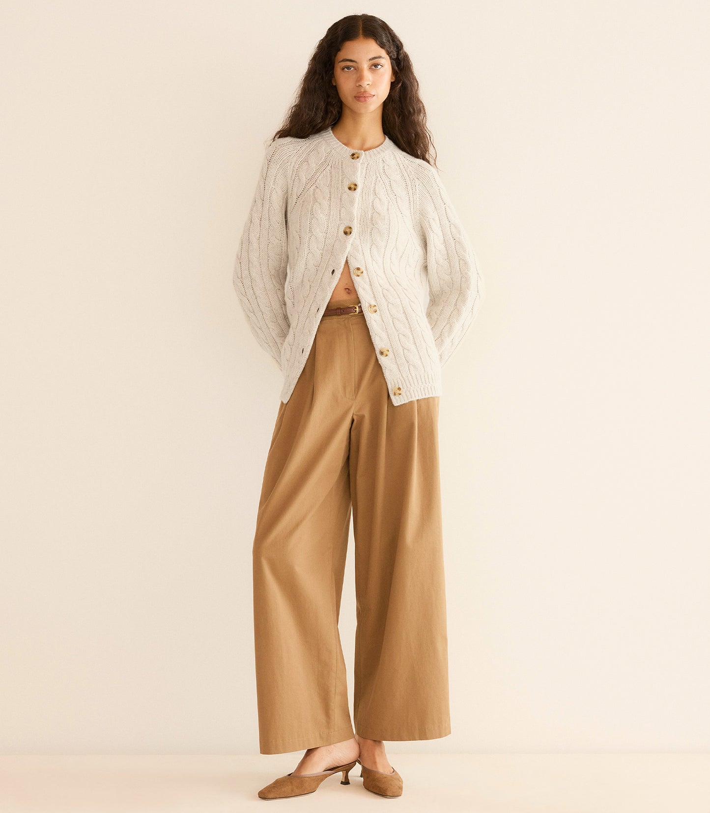 VIRGINIE CASHMERE CARDIGAN -- COTTAGE