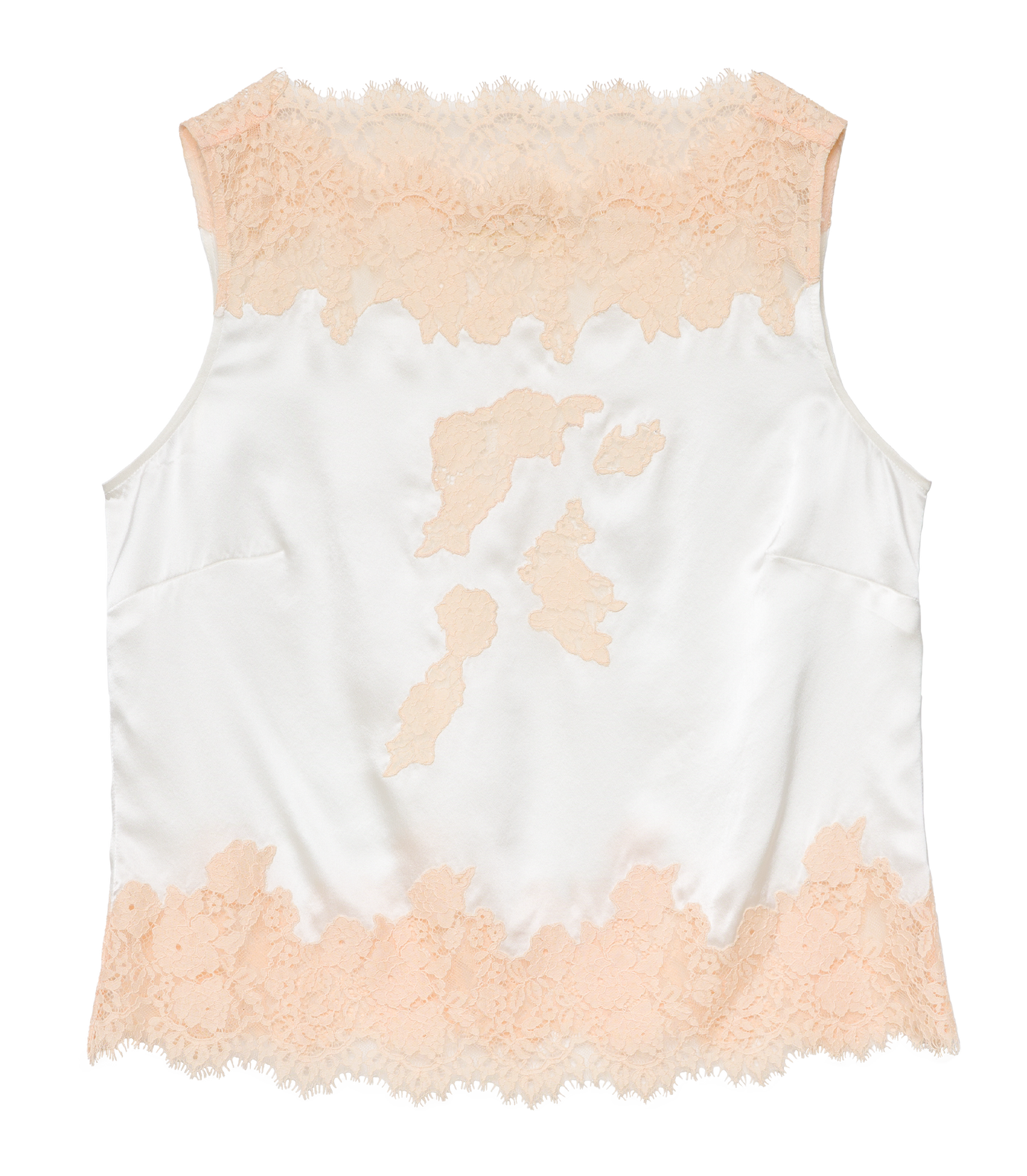 VIVIANE TOP -- SALT AND PEACH LACE