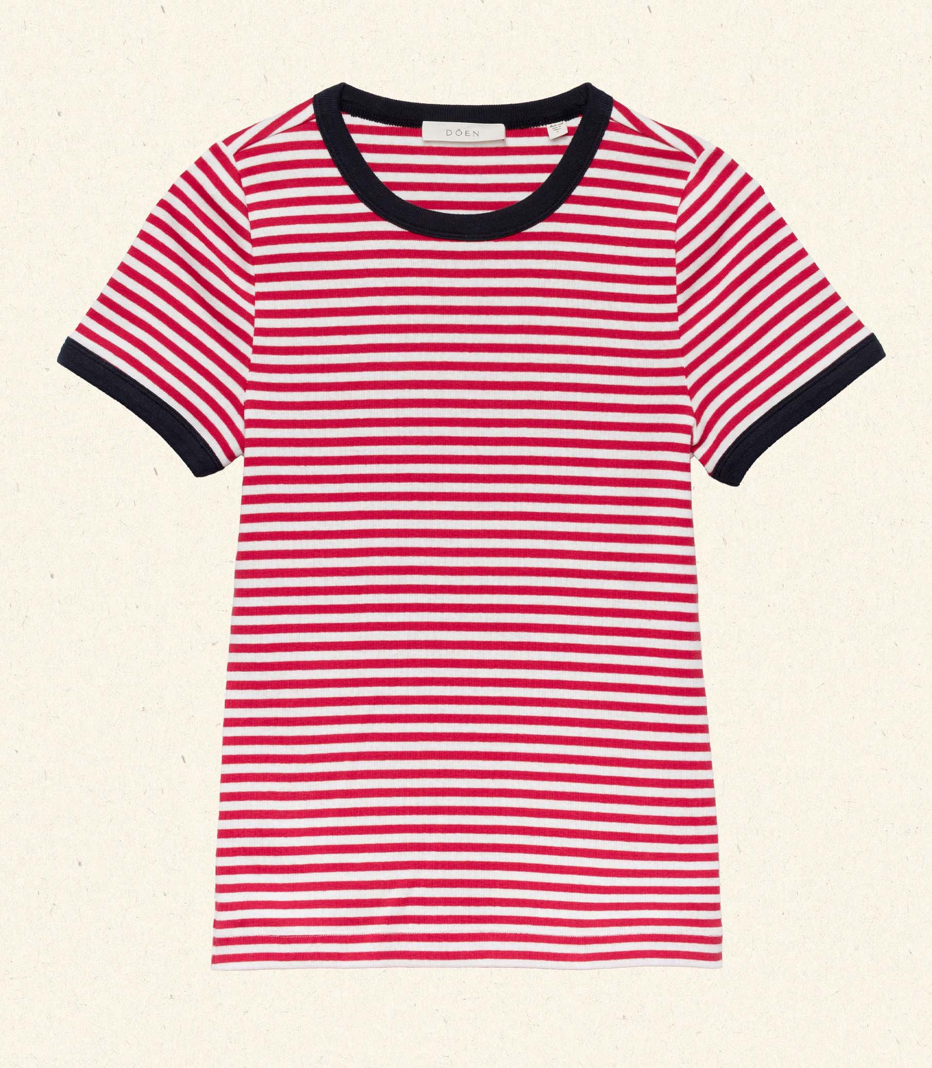 VIVI TEE -- ROUGE NANTUCKET STRIPE view 4