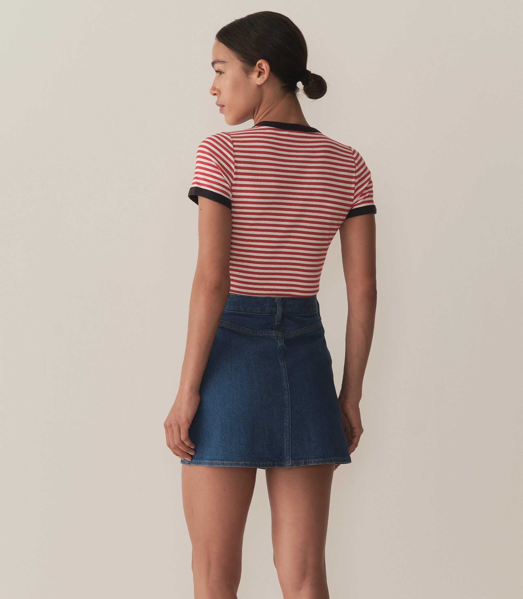 VIVI TEE -- ROUGE NANTUCKET STRIPE view 3